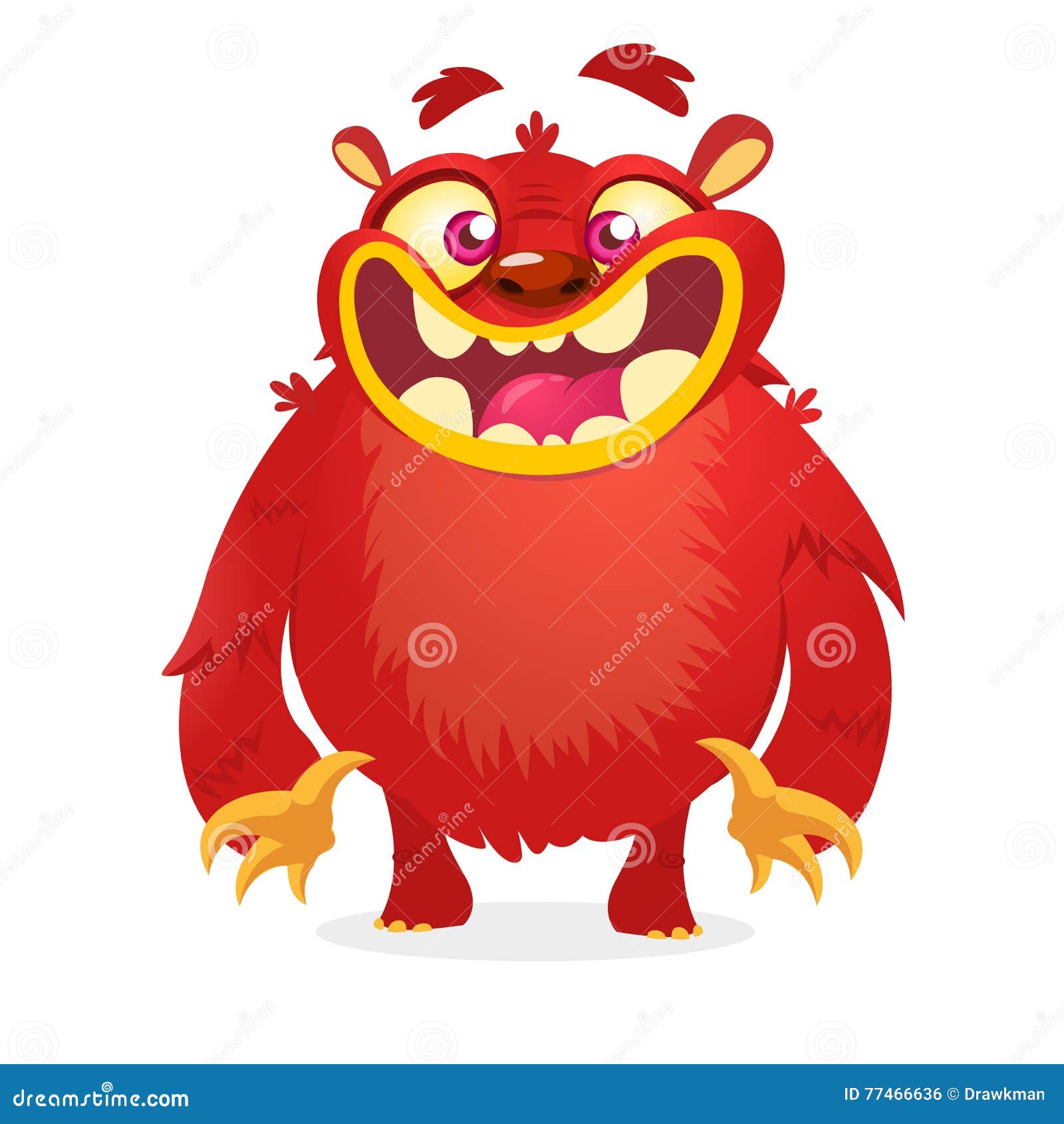 Kostbaar Onafhankelijk schors Leuk Rood Monster Het Vectorkarakter Van Beeldverhaalhalloween Vector  Illustratie - Illustration of demon, gezicht: 77466636
