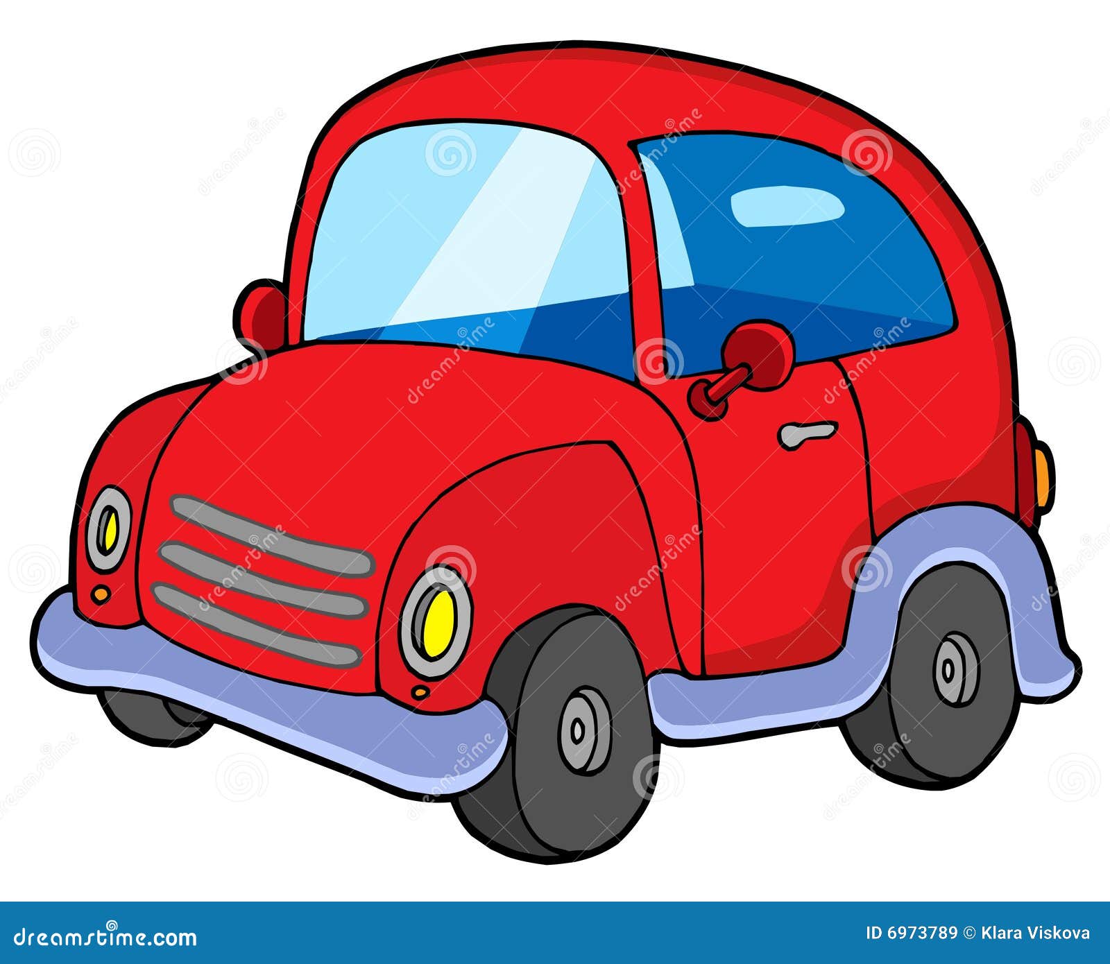 verkopen Krijger En Leuke rode auto vector illustratie. Illustration of reis - 6973789