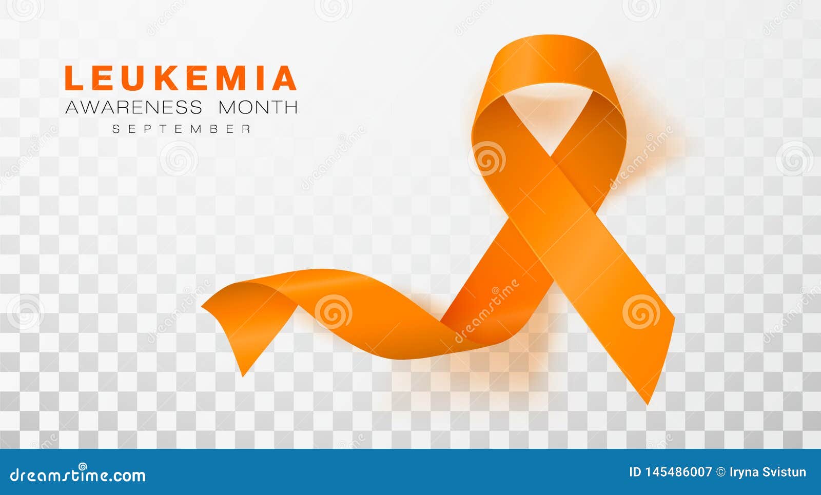 Leukemia Awareness Month Orange Color Ribbon Isolated On Transparent