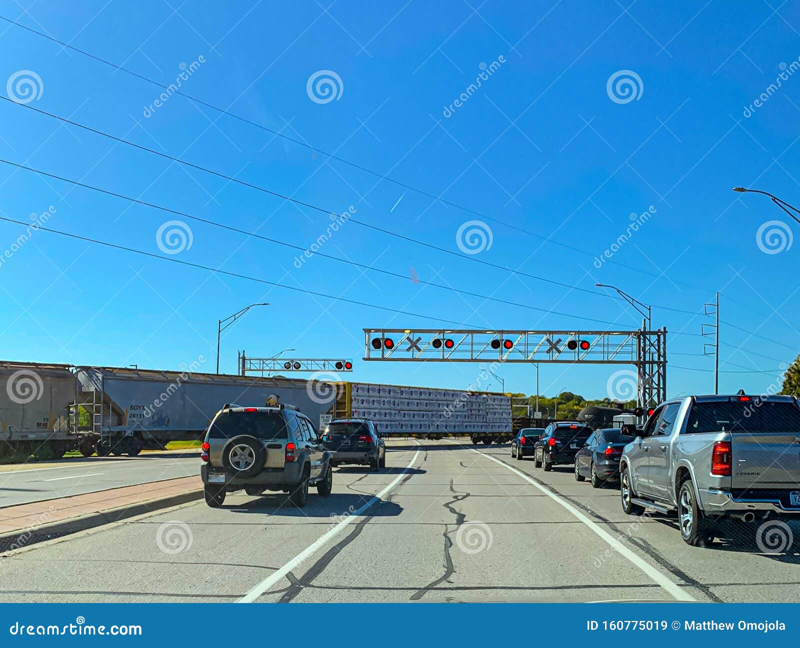 A Level Crossing Railway Or Railroad Crossing Grade Crossing Editorial Stock Image Image Of Cars Light