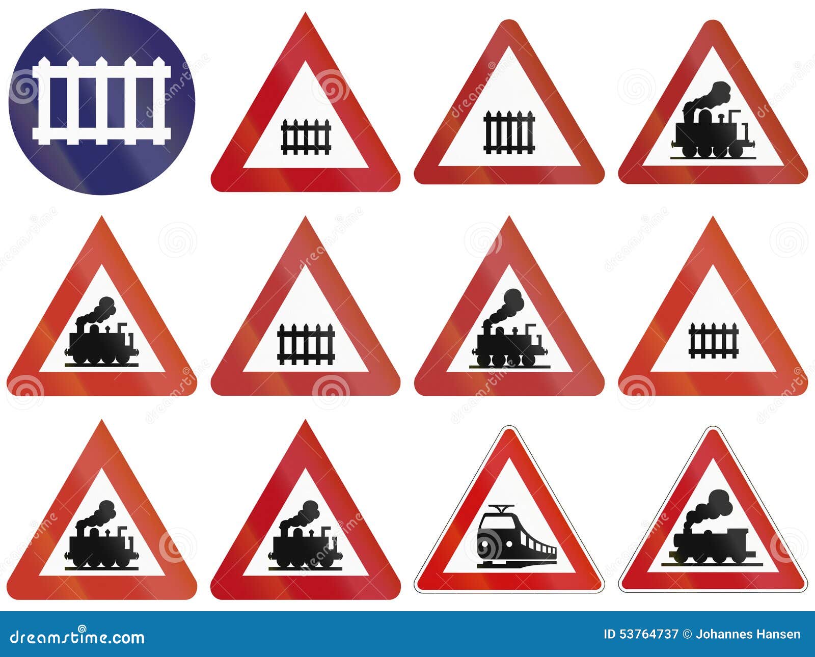 Level Crossing Signs In Germany Stock Illustration Illustration Of Europe Corner