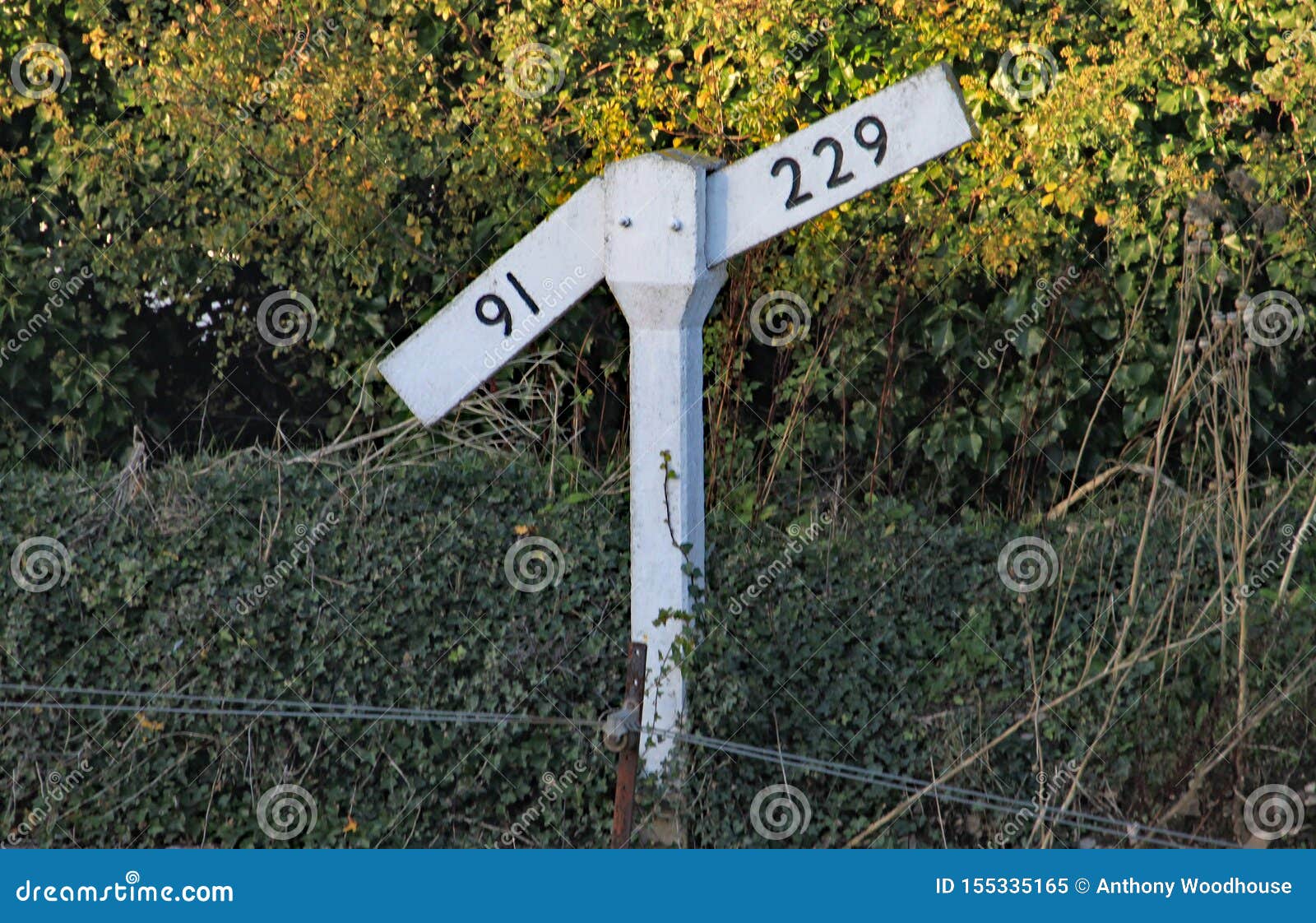 A Level or Gradient Sign by the Side of the Railway Track of the West