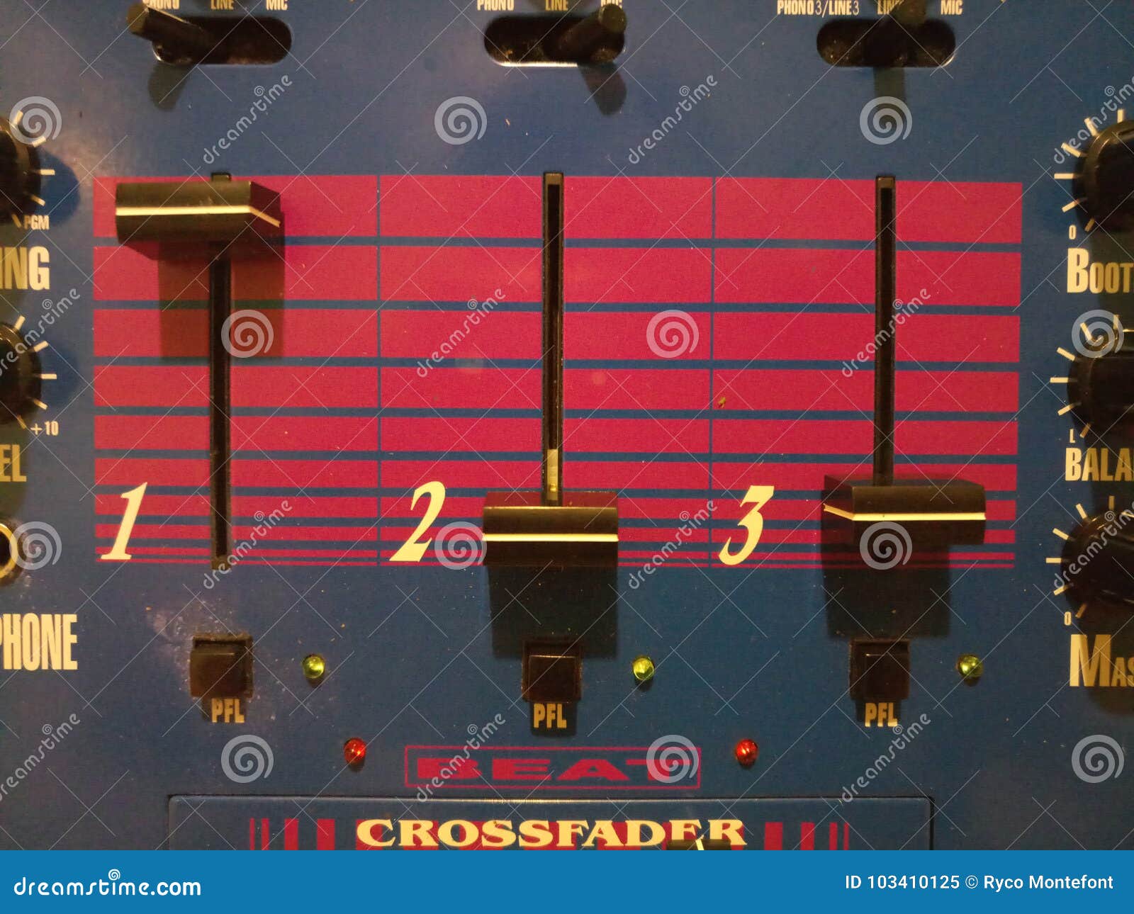 Levers on an Analogue Mixing Desk Editorial Image Image of close