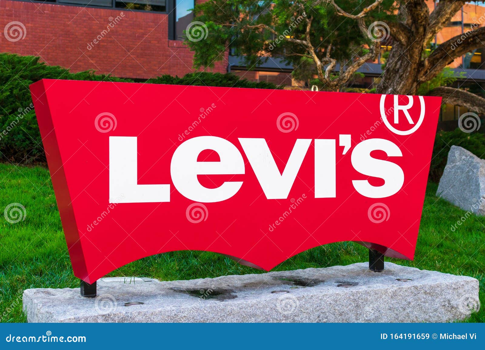 Leviâ€™s Red Logo at Headquarters of Levi Strauss & Co Editorial Stock  Image - Image of icon, sign: 164191659
