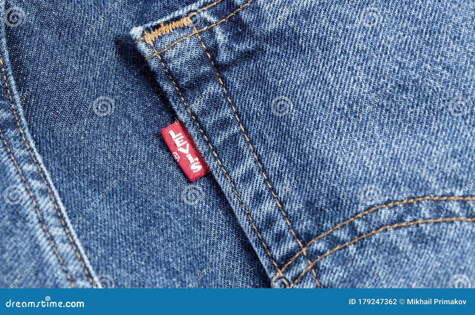 Levis Red Tag on Denim, Jeans Texture Editorial Photography - Image of  background, editorial: 179247362