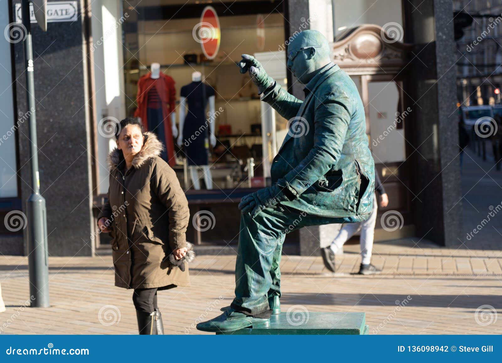 Levitating Street Performer Causing Some Interest. Editorial