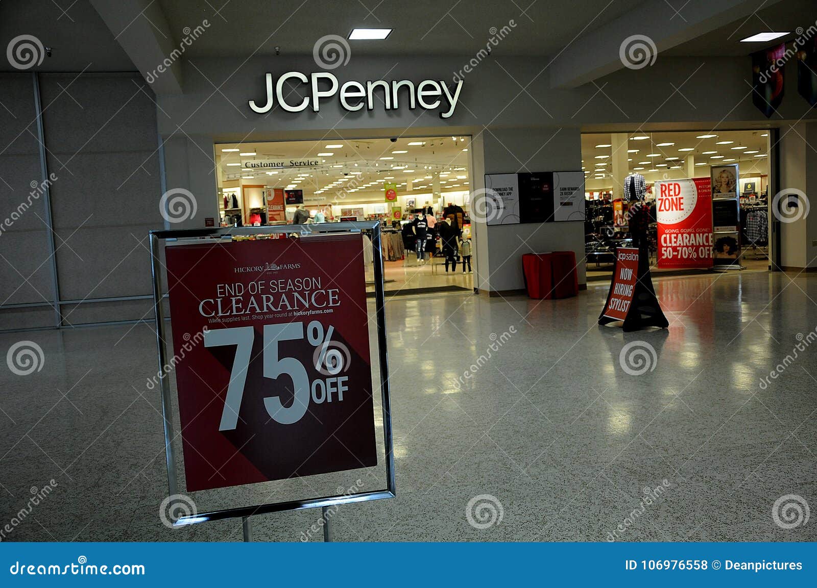 CLEARANCE 50-70 OFF at JCPENNEY Editorial Stock Photo - Image of