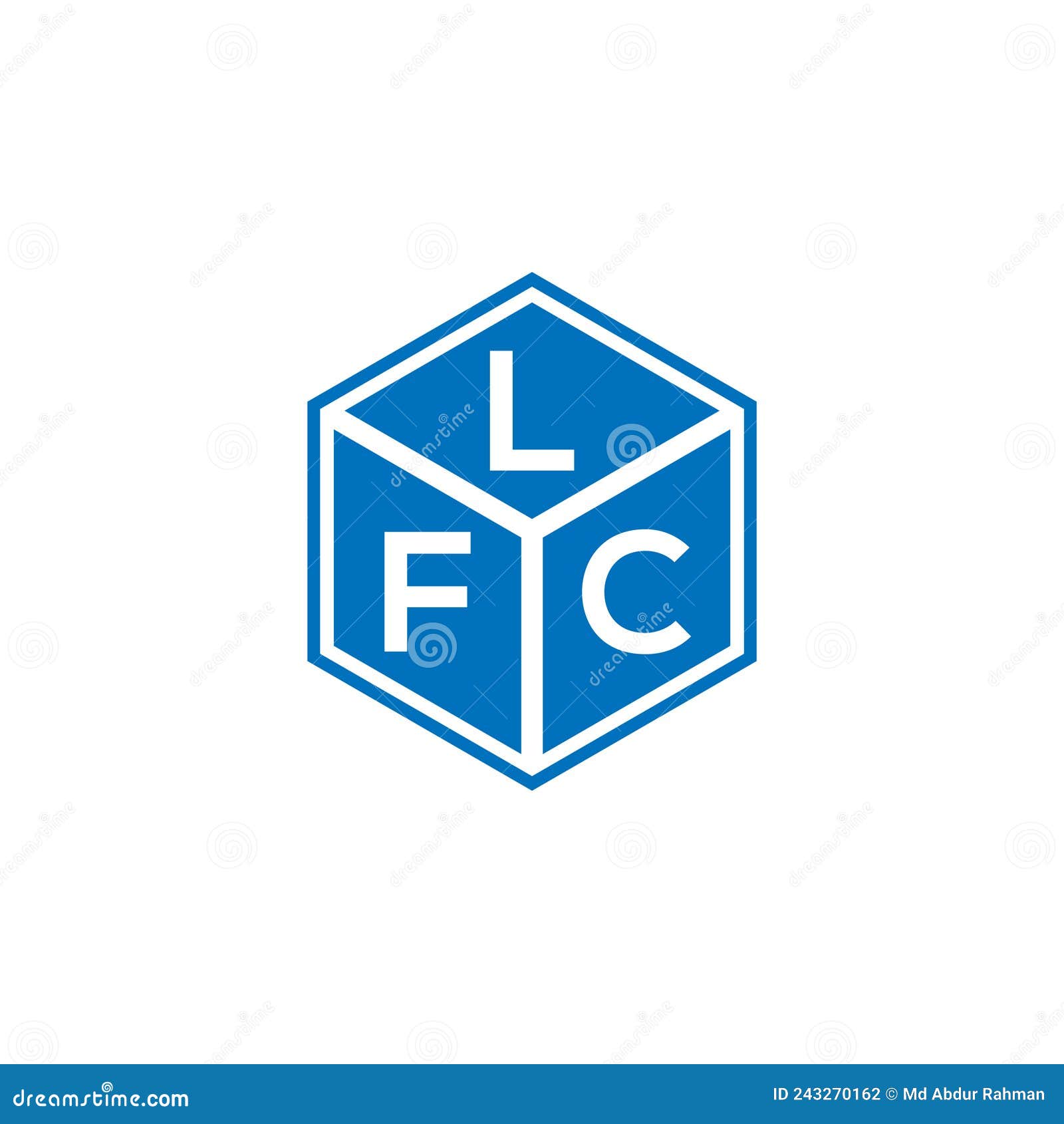 LFC Letter Logo Design on Black Background. LFC Creative Initials