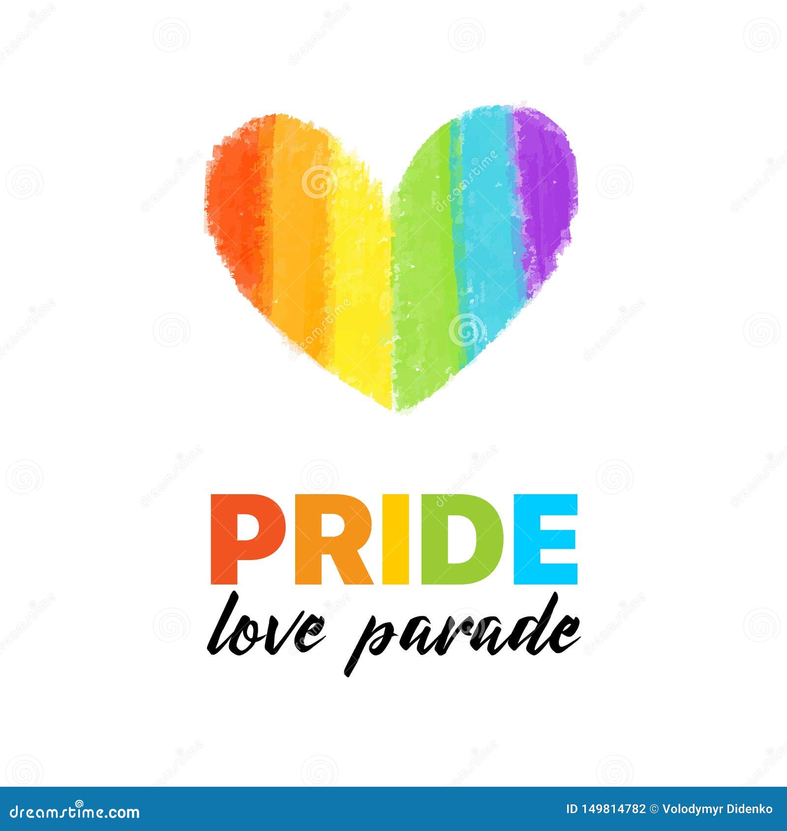 Download Pride Love Parade With Big Rainbow Heart. Gay Pride. Pride ...