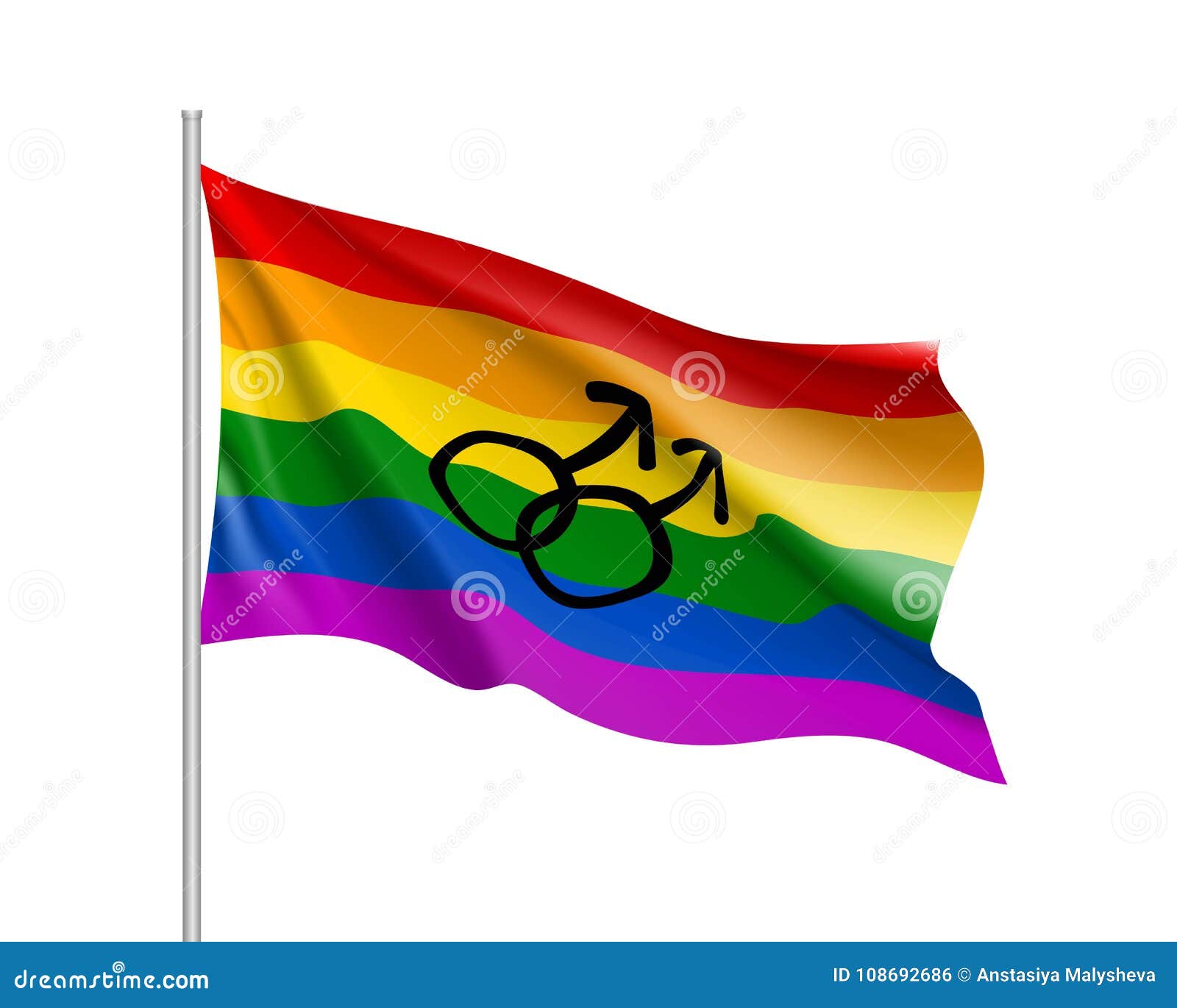 Lgbt Del Movimiento De La Bandera Del Arco Iris Ilustración Del Vector Ilustración De Lona