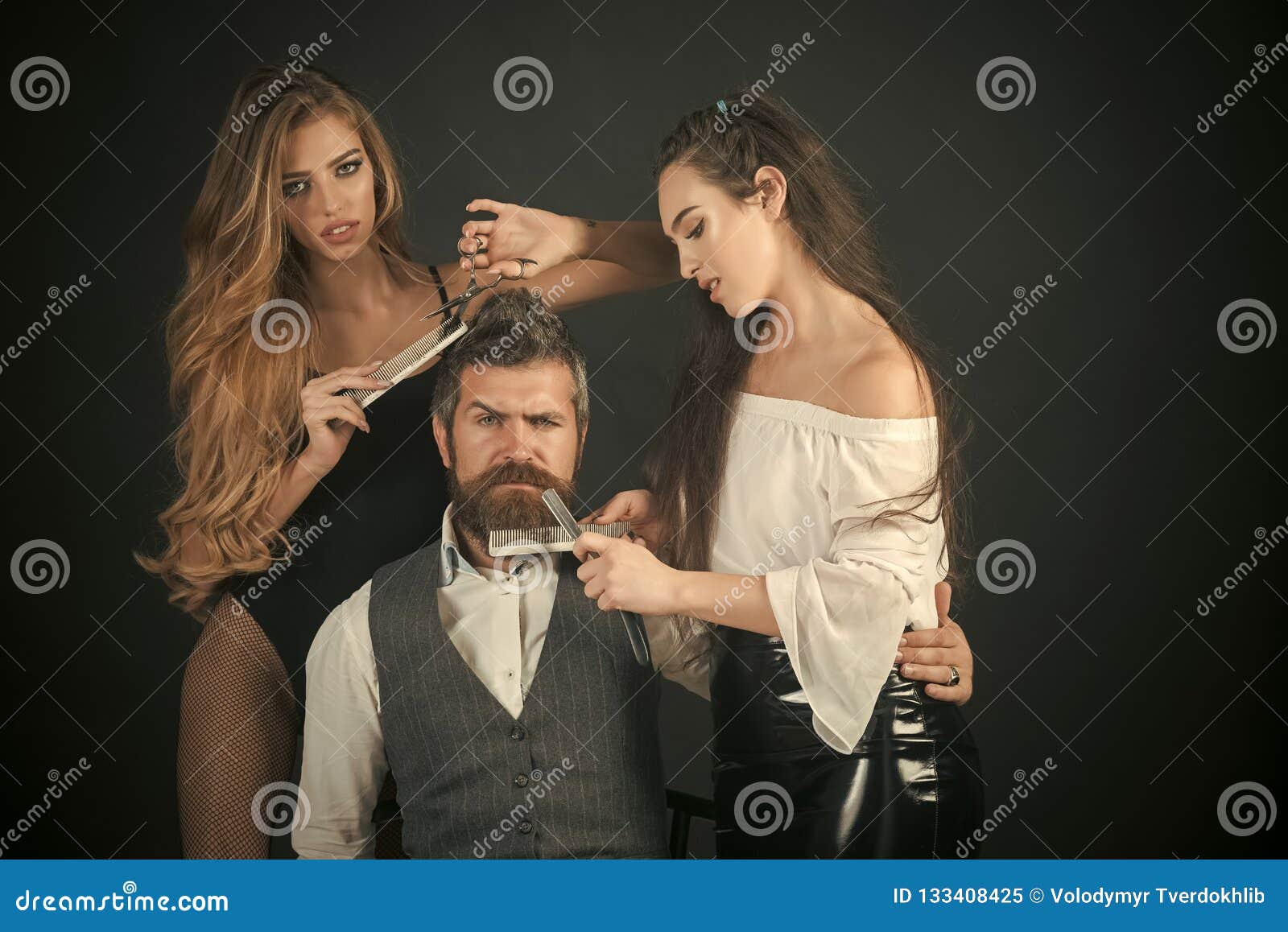 Lgbt Friends At Hairdresser Salon Stock Image Image Of