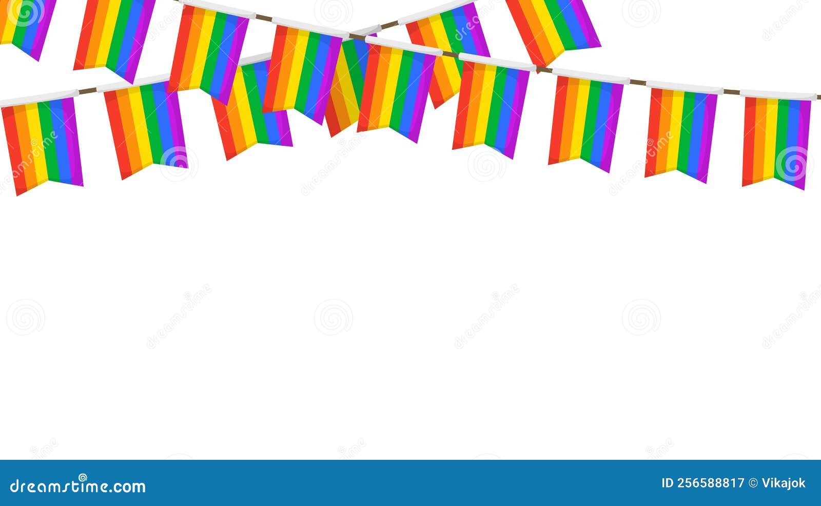 Garland. Cadena De De Color Arcoiris. Decoración De Agrupación De Partidos. Banderas De Celebración Para La Decorac Ilustración del Vector - Ilustración de cadena: 256588817