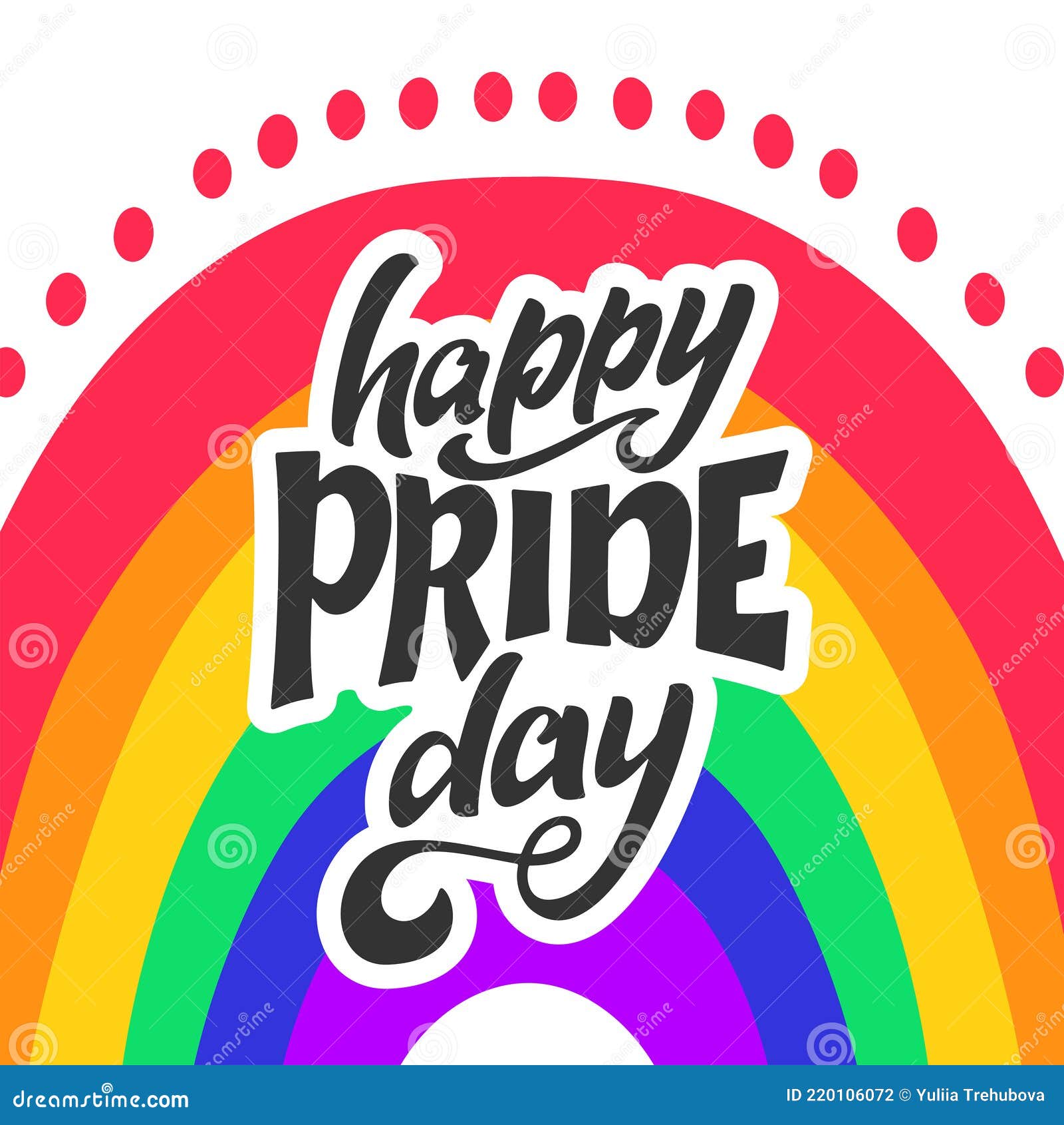 LGBT Lettering Slogan. Pride Concept In Hand Drawn Style. Happy Pride