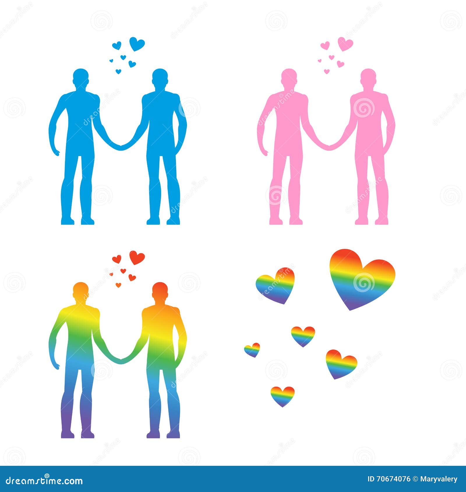 Lgbt Silhouettes Same Sex Love Gays And Lesbians Stock Vector Illustration Of Happiness