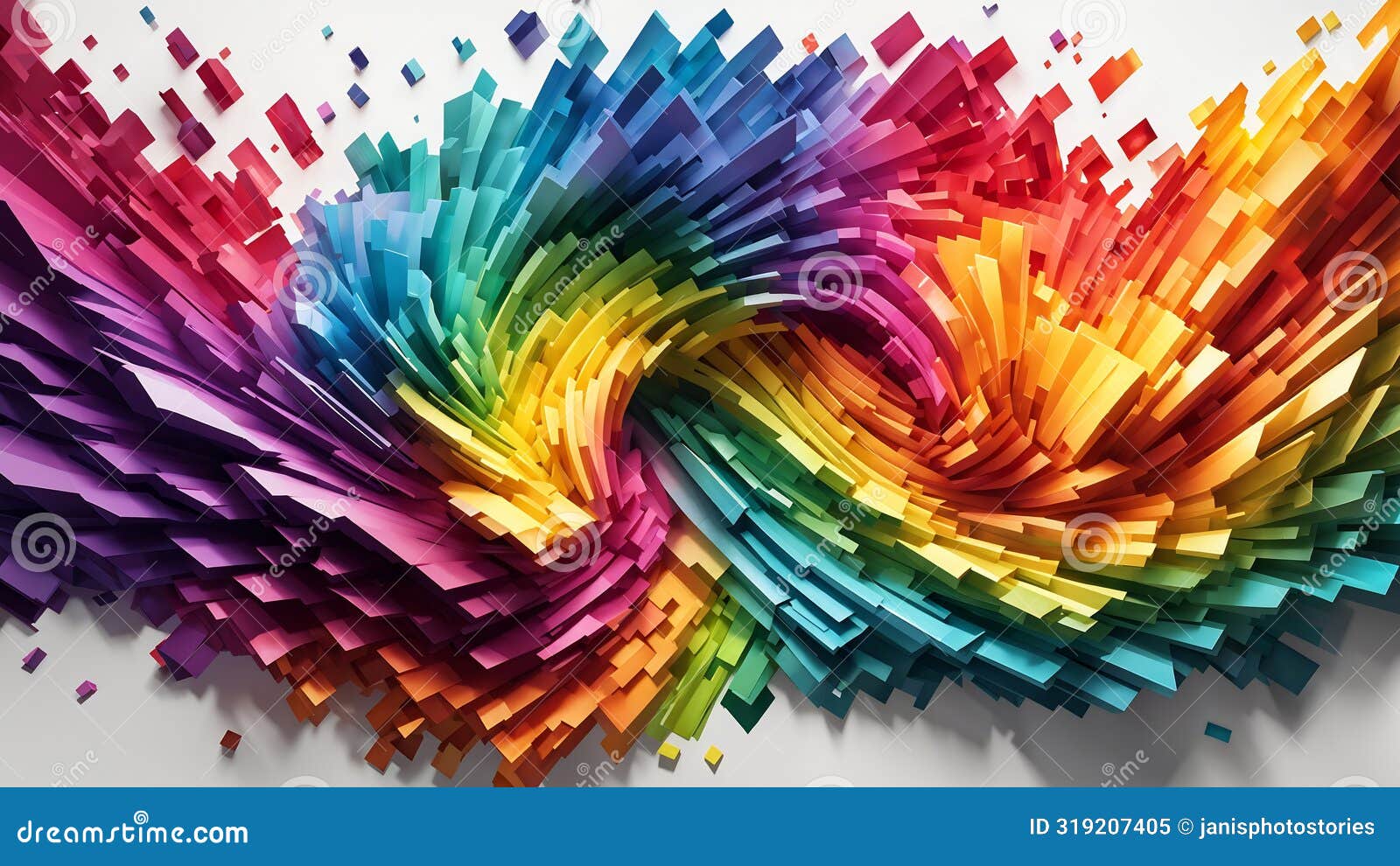 lgbtiq rainbow voxel texture caught in a vibrant explosion
