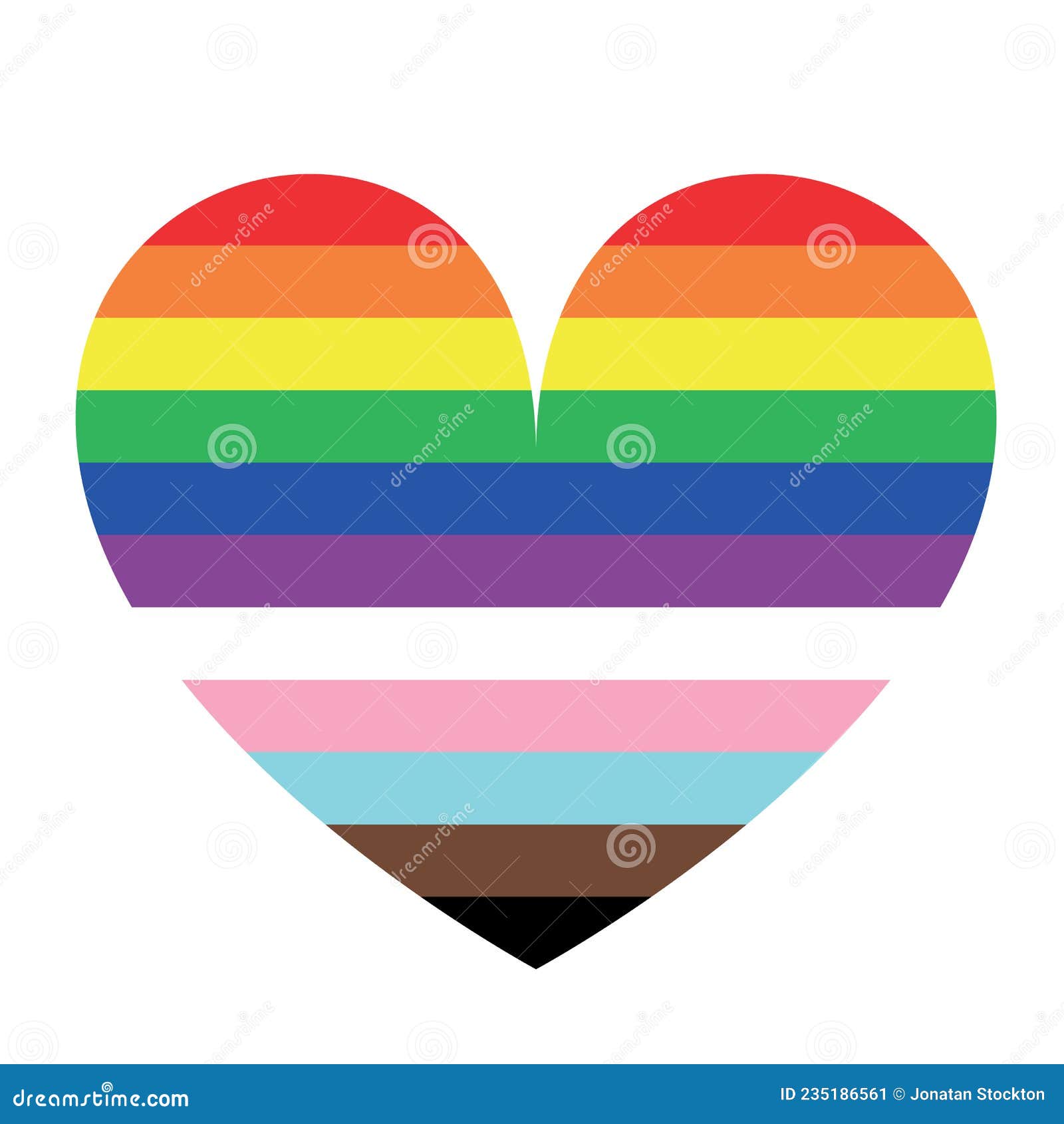 LGBTQ Flag Heart Badge, Banner Vector Illustration Isolated on White ...