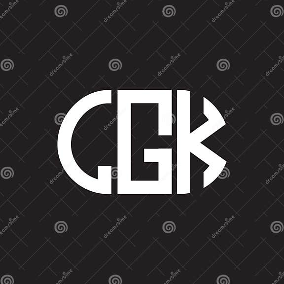LGK Letter Logo Design on Black Background. LGK Creative Initials Letter Logo Concept Stock