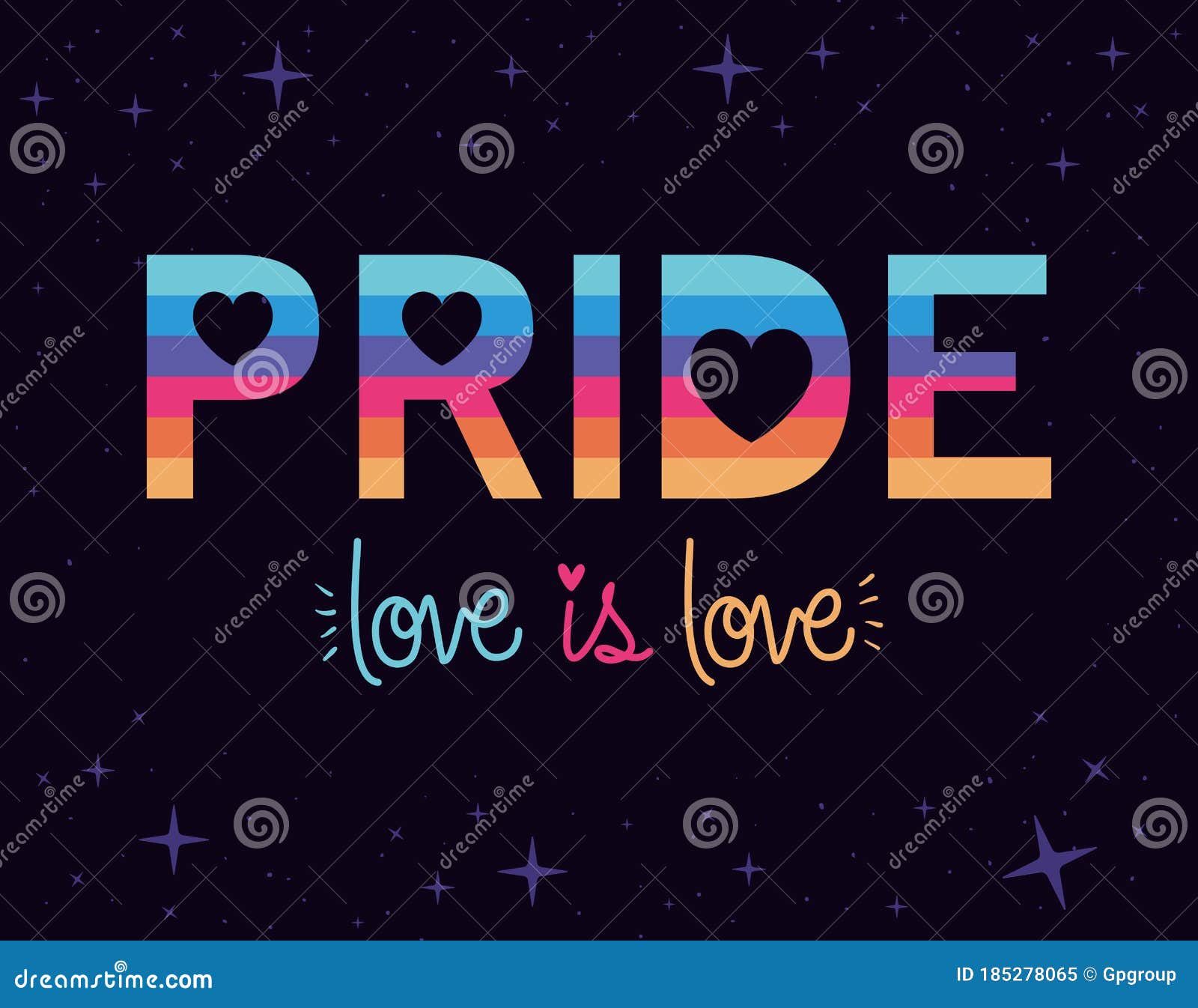 Lgtbi Pride And Love Is Love Text Vector Design Stock Vector Illustration Of Text Lgtbi 