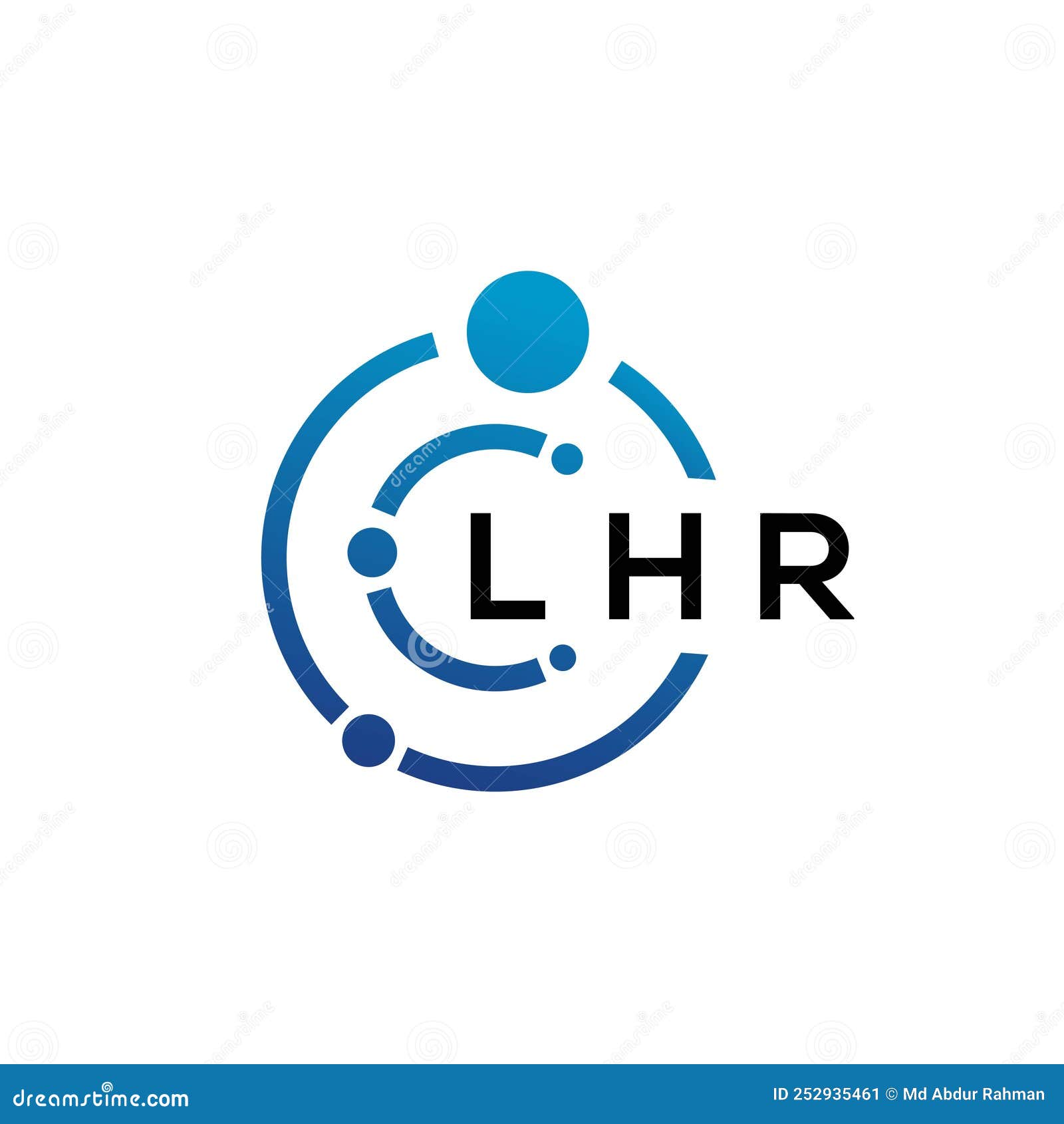 lhr letter technology logo  on white background. lhr creative initials letter it logo concept. lhr letter 