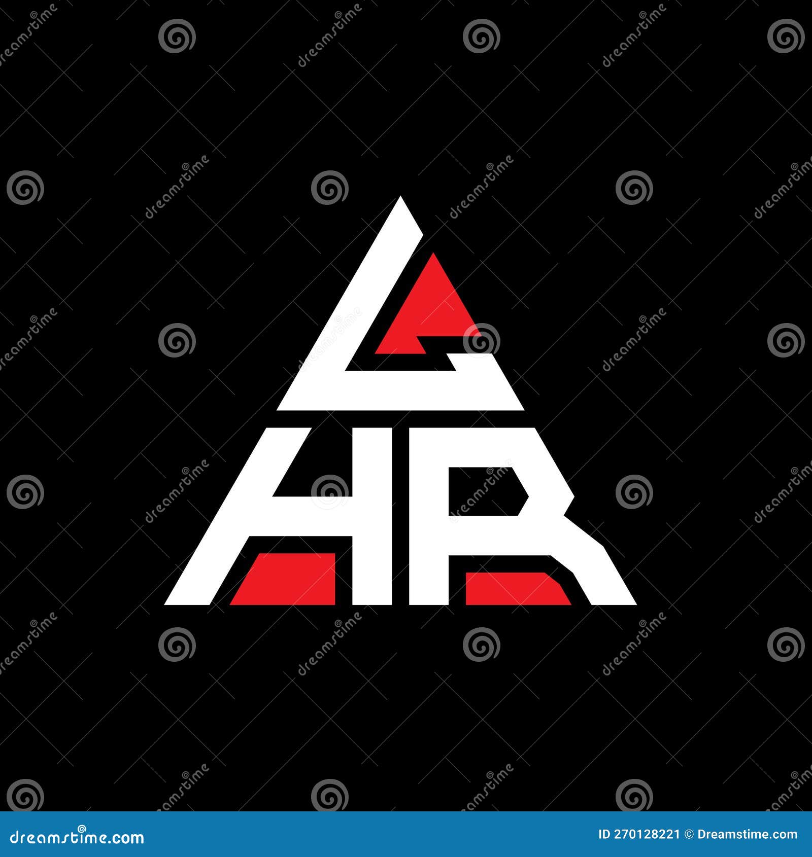 lhr triangle letter logo  with triangle . lhr triangle logo  monogram. lhr triangle  logo template with red