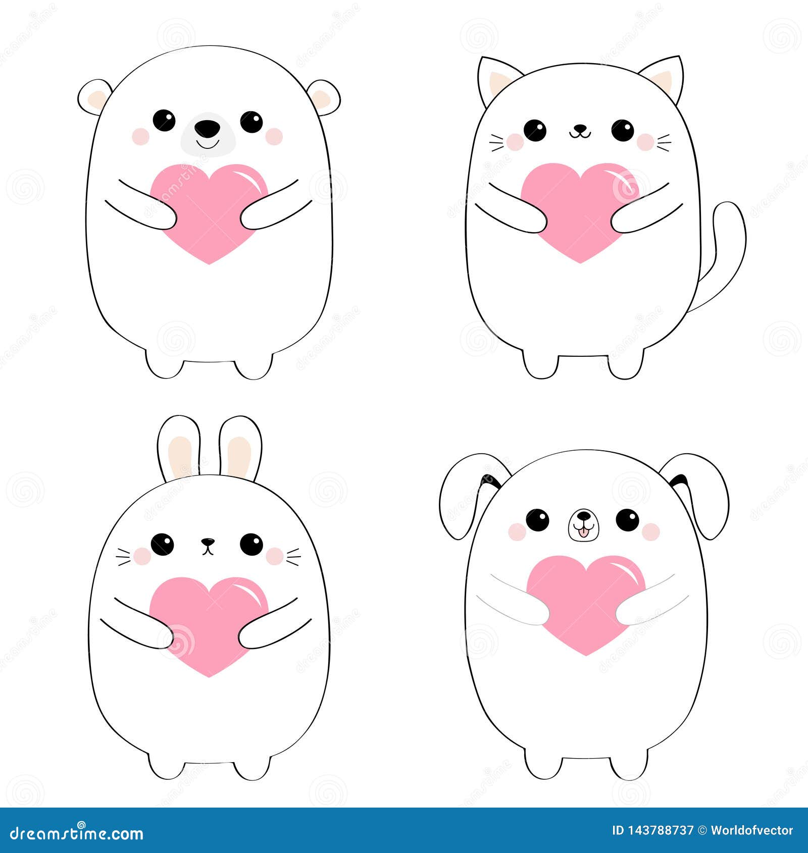 Lievres De Lapin De Chiot De Chien D Ours De Chaton De Chat Regles Tenir Le Coeur Rose Ligne Animal Drole De Bebe De Kawaii Migno Illustration De Vecteur Illustration Du Chat Lievres De Lapin De Chiot De Chien D Ours De Chaton De Chat Regles Tenir Le Coeur Rose Ligne Animal Drole De Bebe De Kawaii Migno Illustration De Vecteur Illustration Du Chat