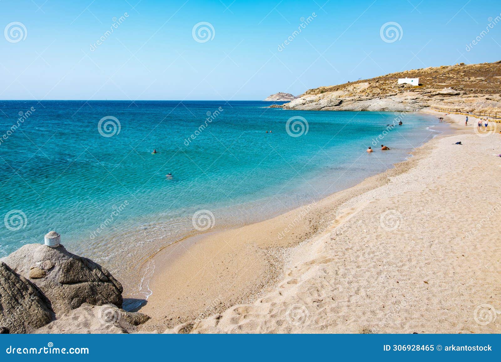 lia beach, wild and free beach in the south of mykonos, greece.