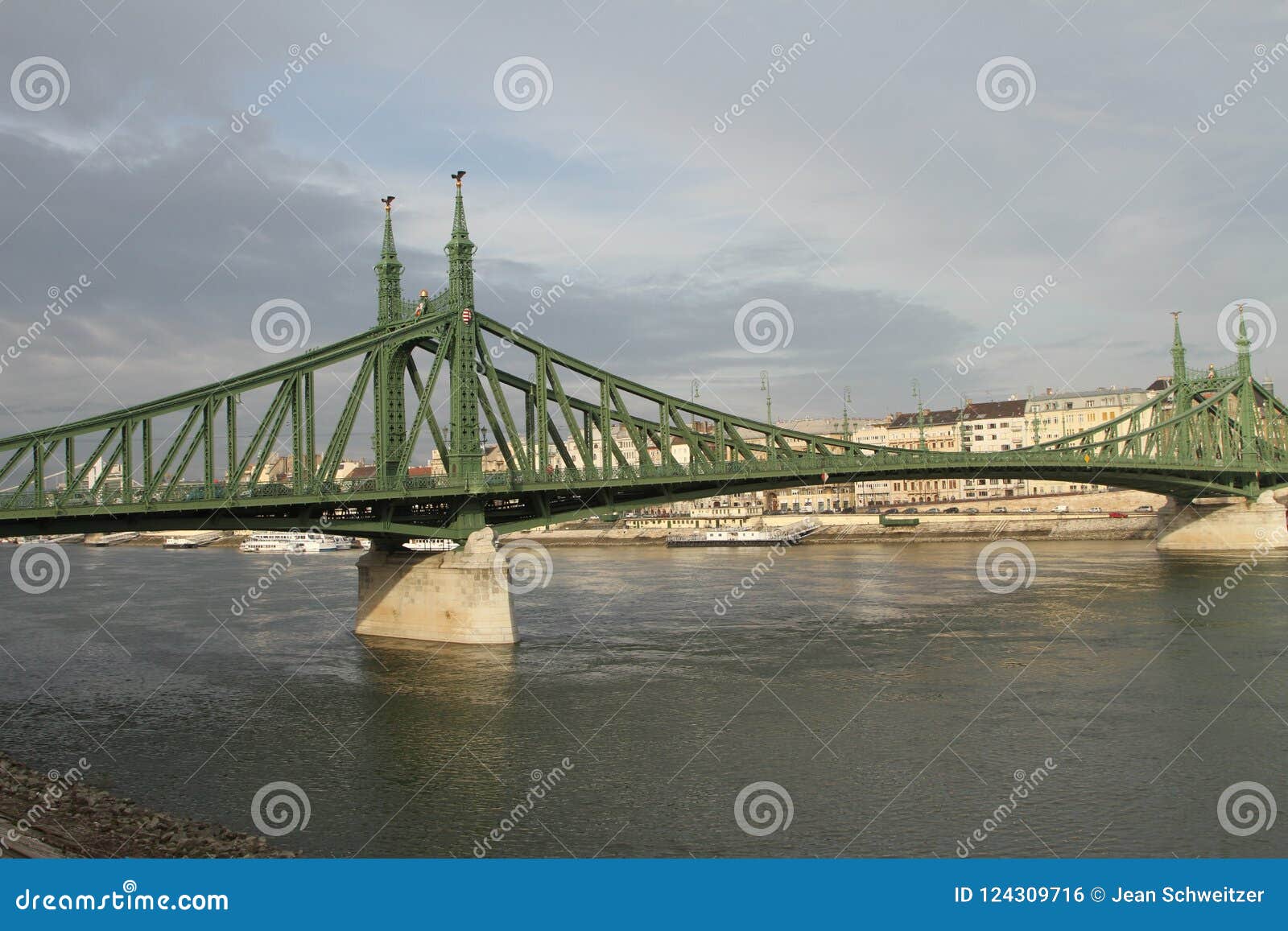 liberty bridge in budapest hungary