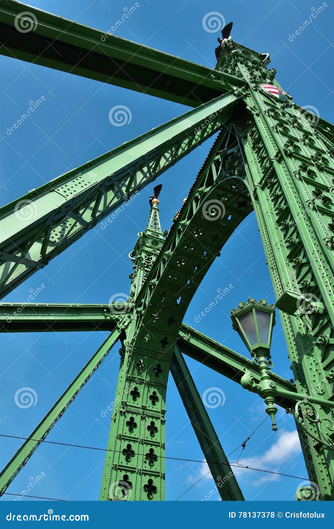 Liberty Bridge engineering stock photo. Image of europe 78137378
