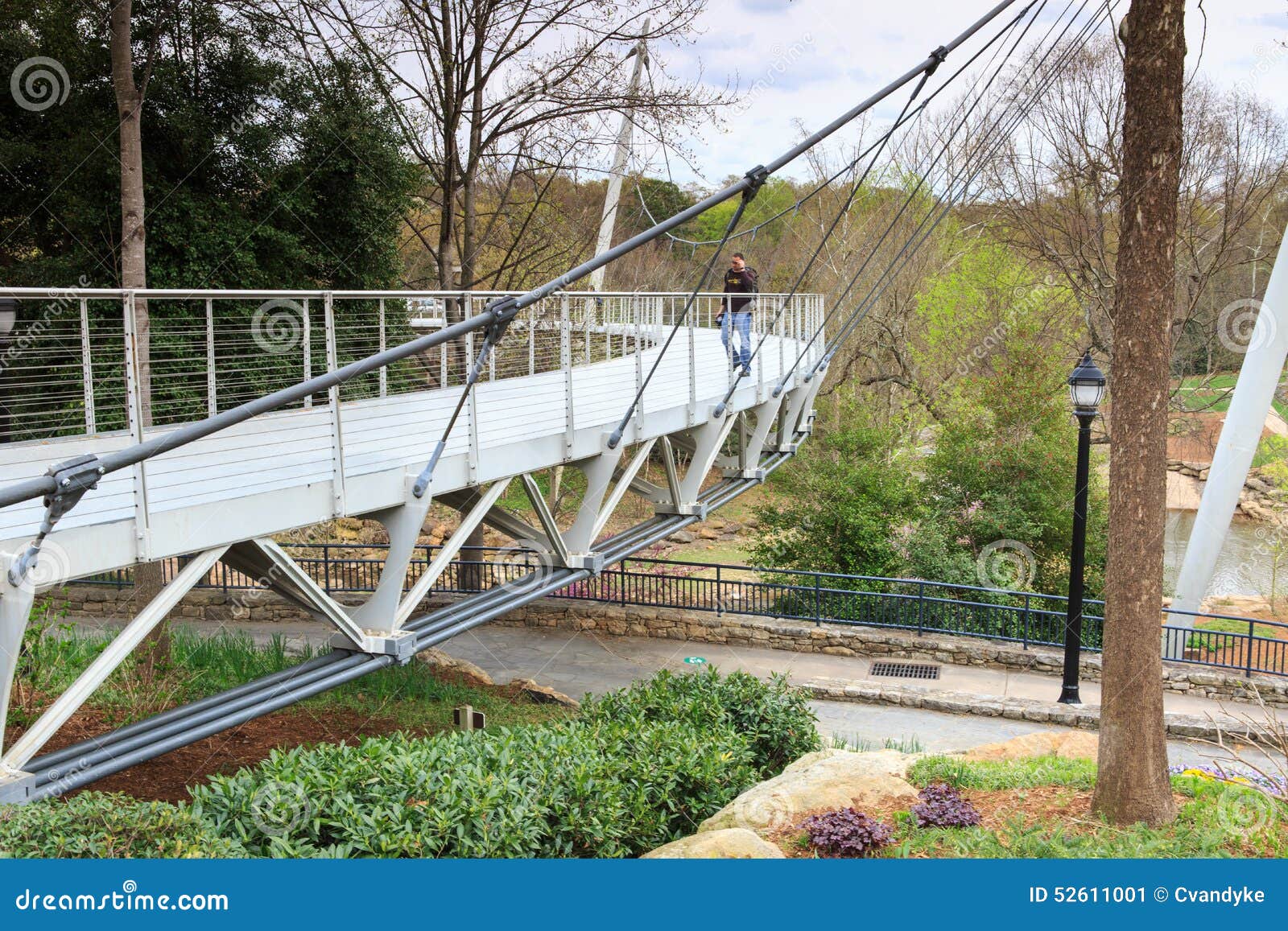 Liberty Bridge Greenville South Carolina Stock Image