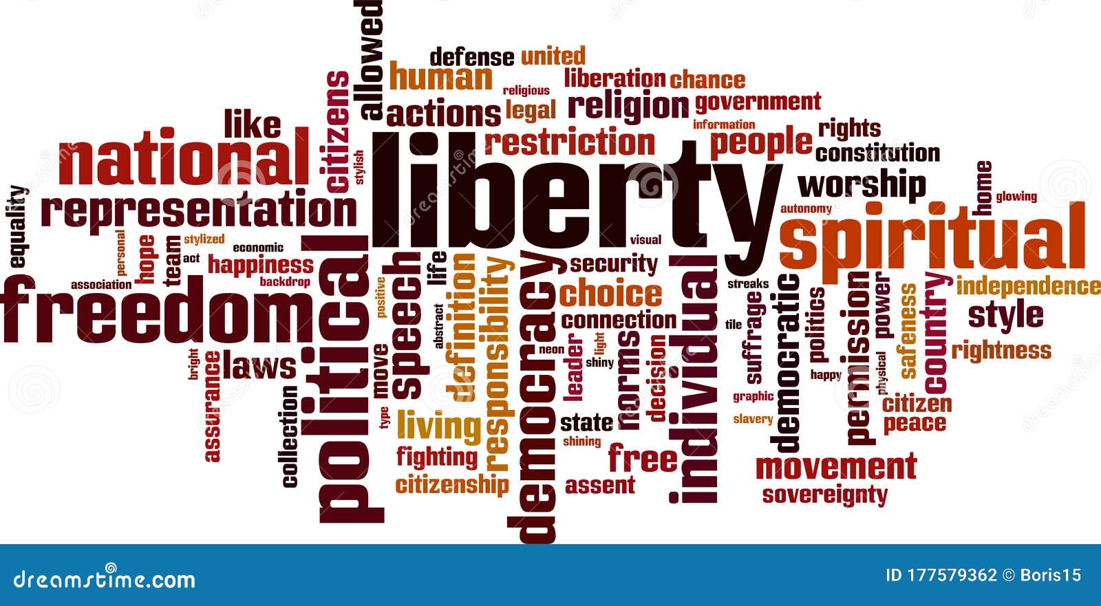 Liberty word cloud stock vector. Illustration of constitution 177579362