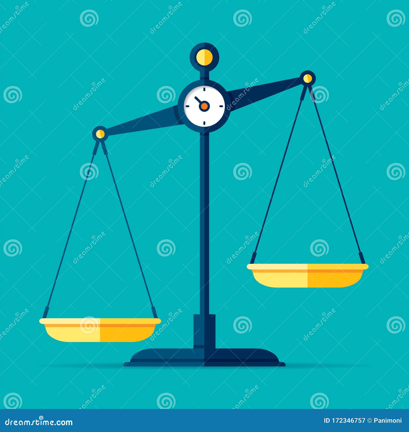 Scales Icon in Flat Style. Libra Symbol, Balance Sign Stock Vector
