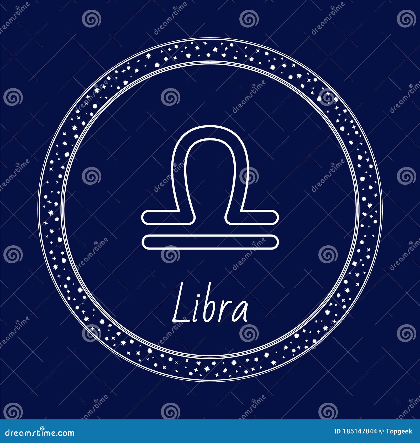 Libra Constellation Zodiac Astrology Sign Isolated Stock Vector ...