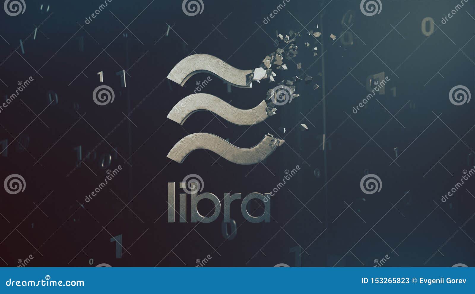Libra Cryptocurrency Crushing into Small Pieces Logo. 3D Illustration  Editorial Stock Photo - Illustration of electronic, blockchain: 153265823