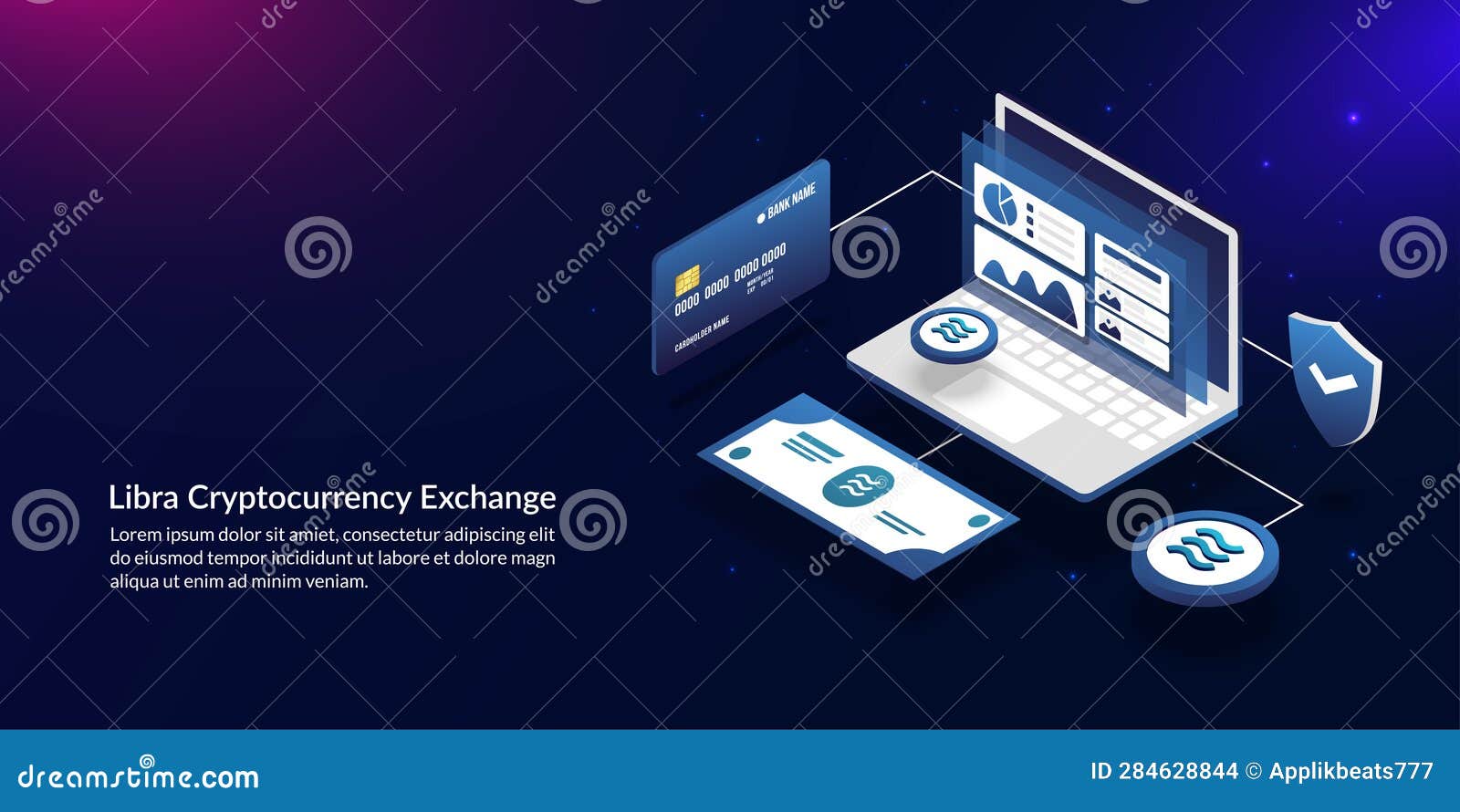 Libra Cryptocurrency Exchange, the Next Generation of Facebook Digital  Global Coin Stock Photo - Image of company, internet: 284628844