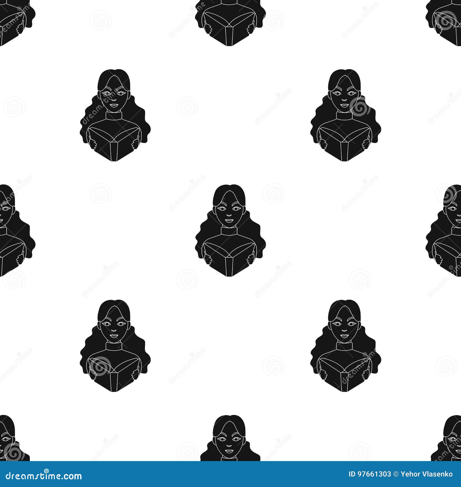 Librarian Icon In Black Style Isolated On White Background ...