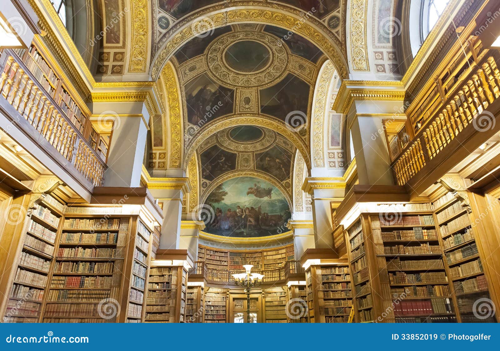 the library at the assemblee nationale, paris, france