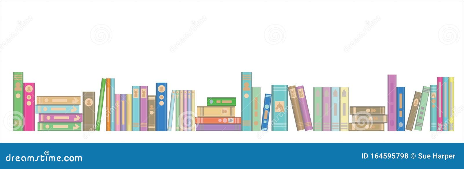 library books in banner