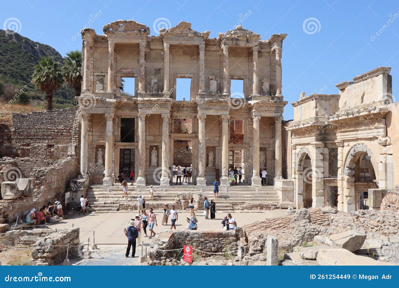 The Library of Celsus and the Gate of Augustus in Ephesus Editorial