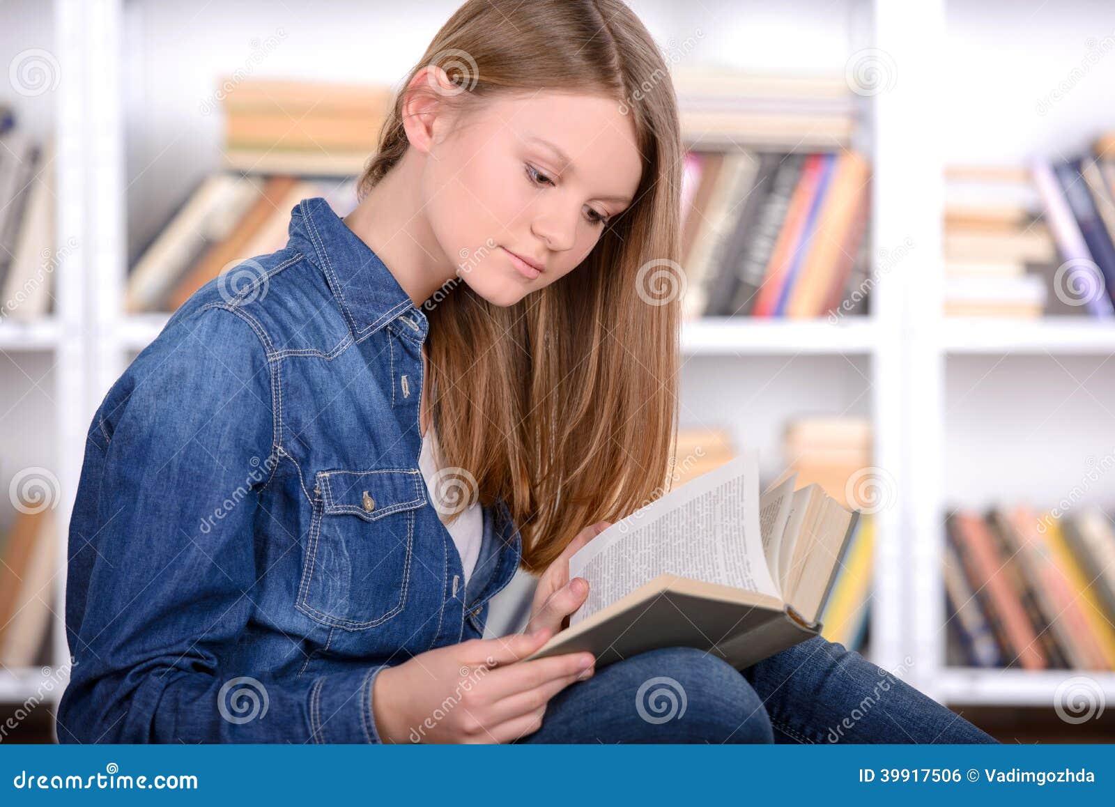 Library stock photo. Image of charming, highschool, people - 39917506