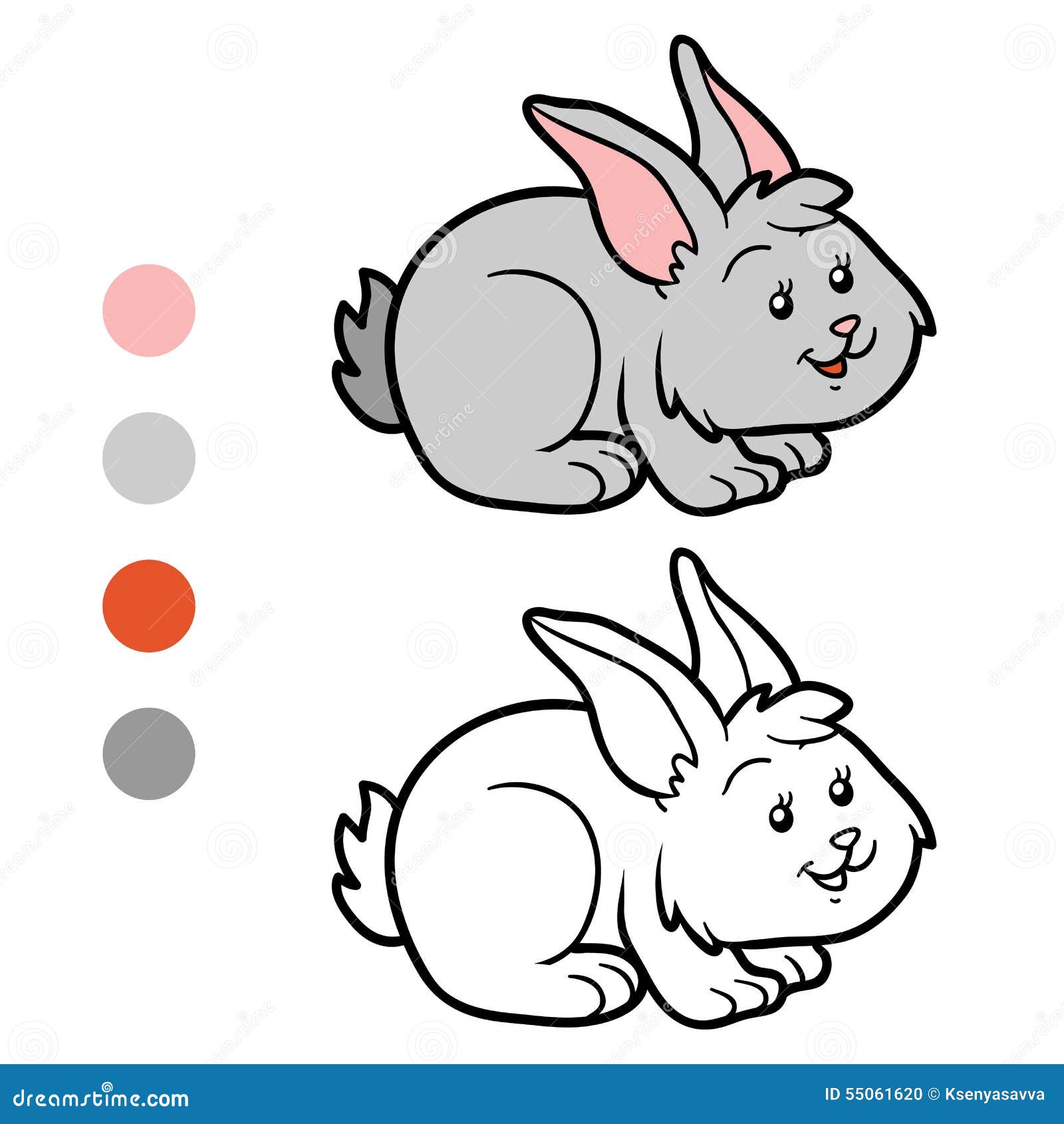 Libro da colorare coniglio Coniglietto paese