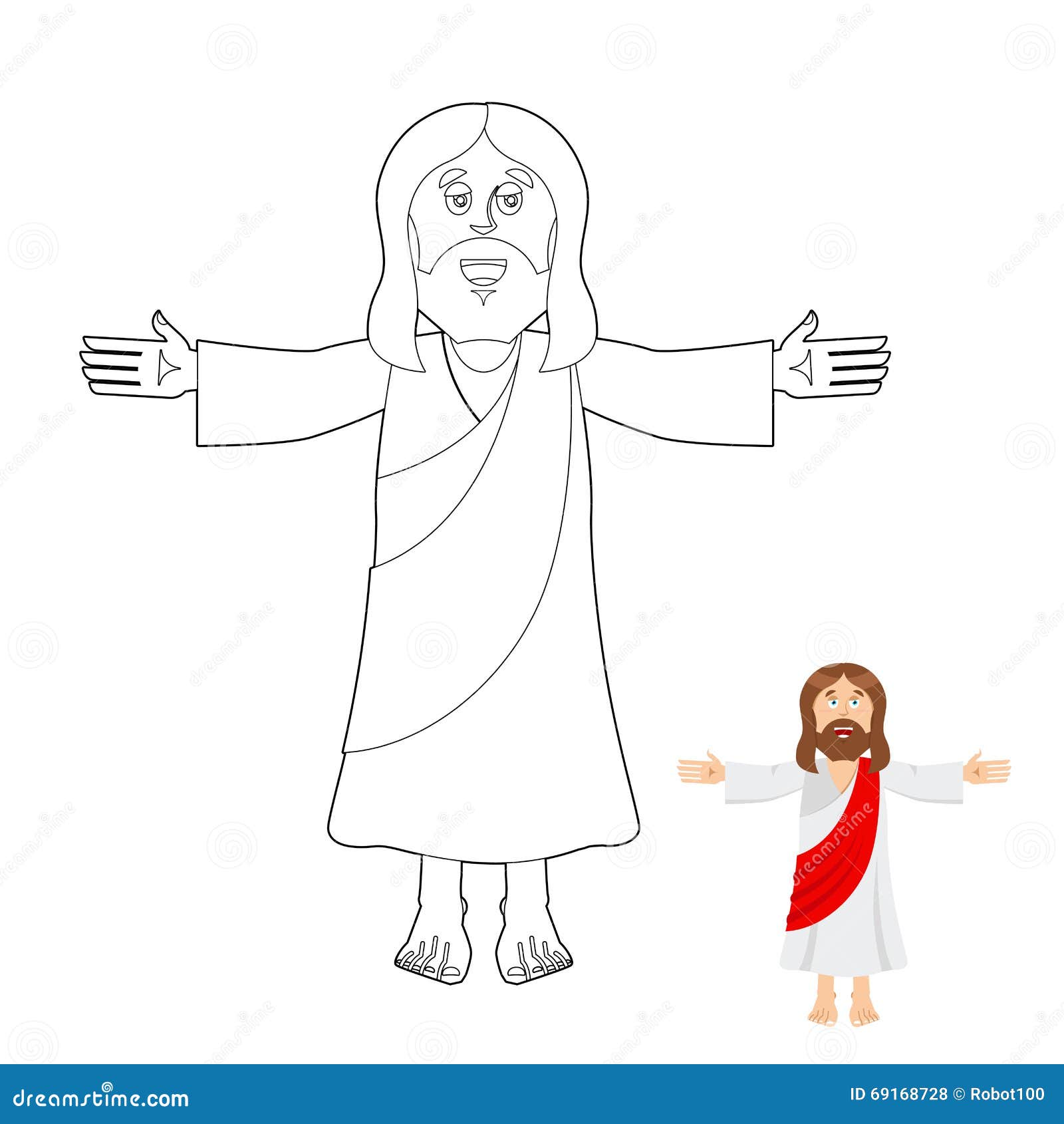 Libro Da Colorare Di Gesu Disegno Di Gesu Cristo Per I Bambini B Lineare Illustrazione Vettoriale Illustrazione Di Arte Grafico