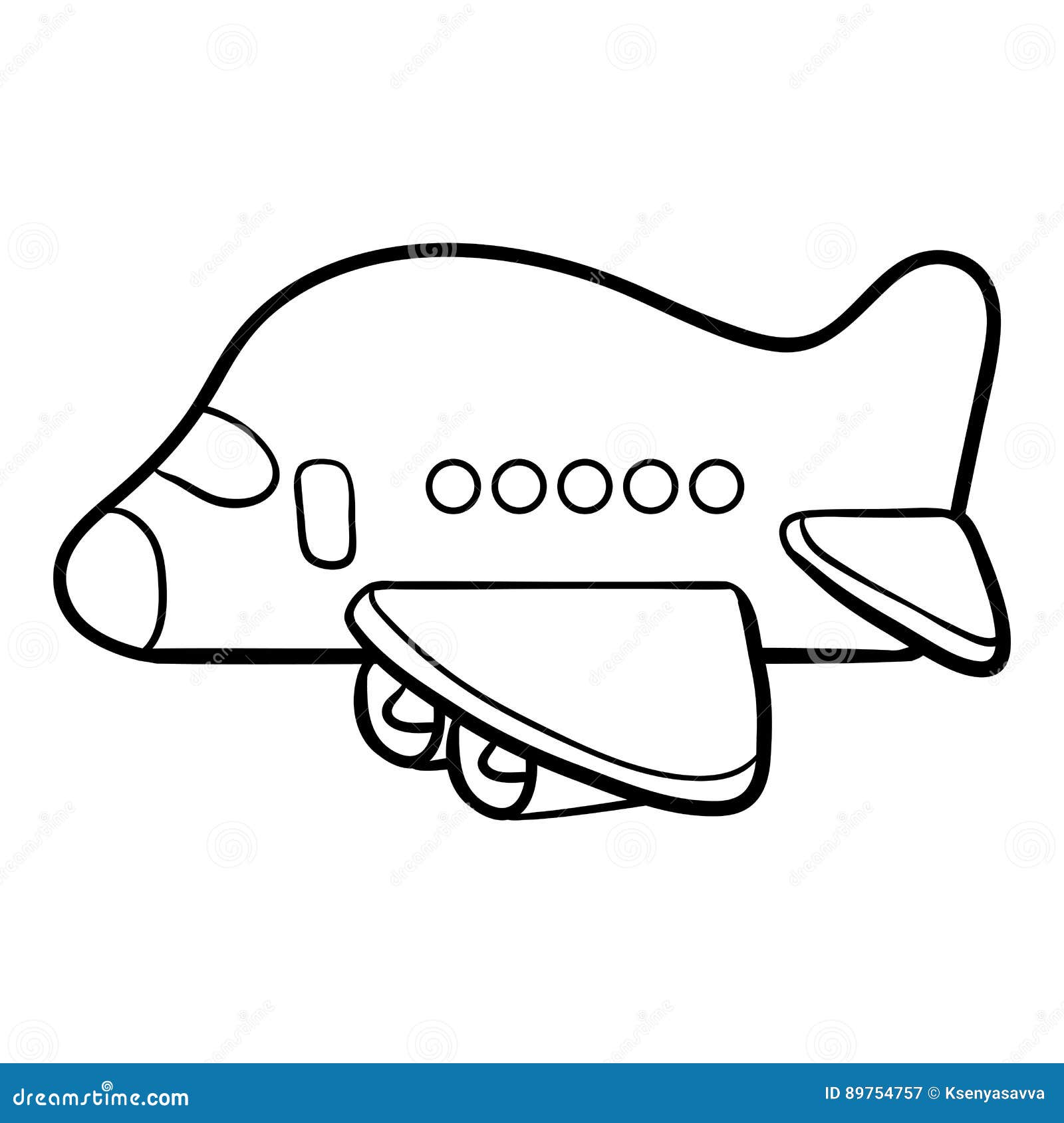 Libro da colorare per i bambini aeroplano