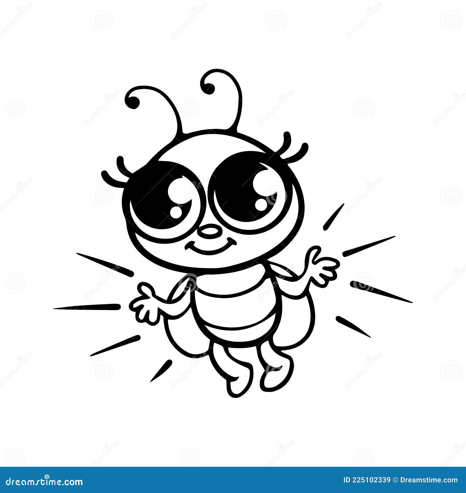 Libro De Coloración Insecto Para Niños. Luciérnaga. Logo Del Vector De  Dibujos Animados De Línea Aislados De Luciérnagas. Icono Vo Ilustración del  Vector - Ilustración de brillo, aislado: 225102339