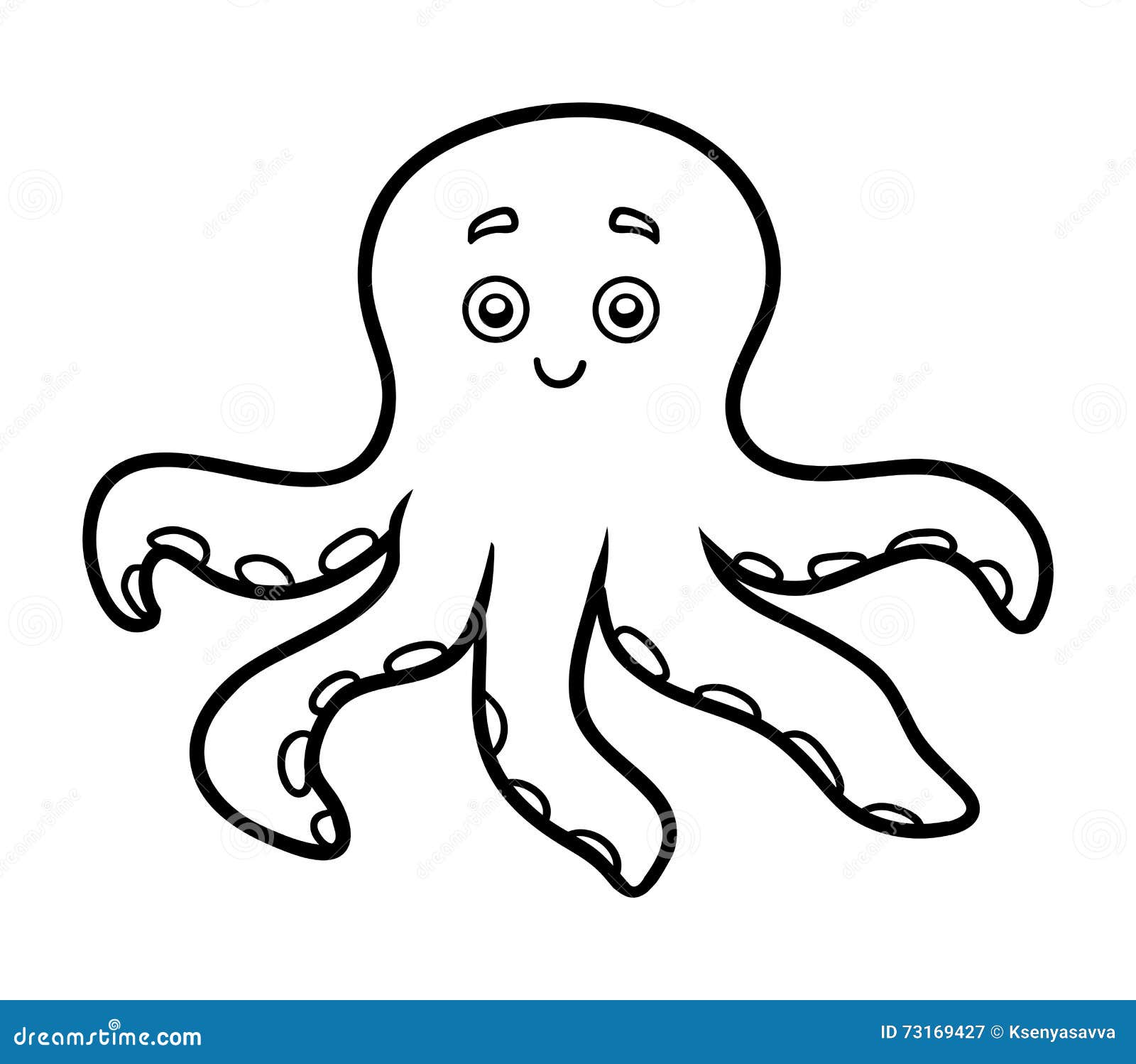 Libro De Colorear Para Los NiÃ±os, PequeÃ±o Pulpo