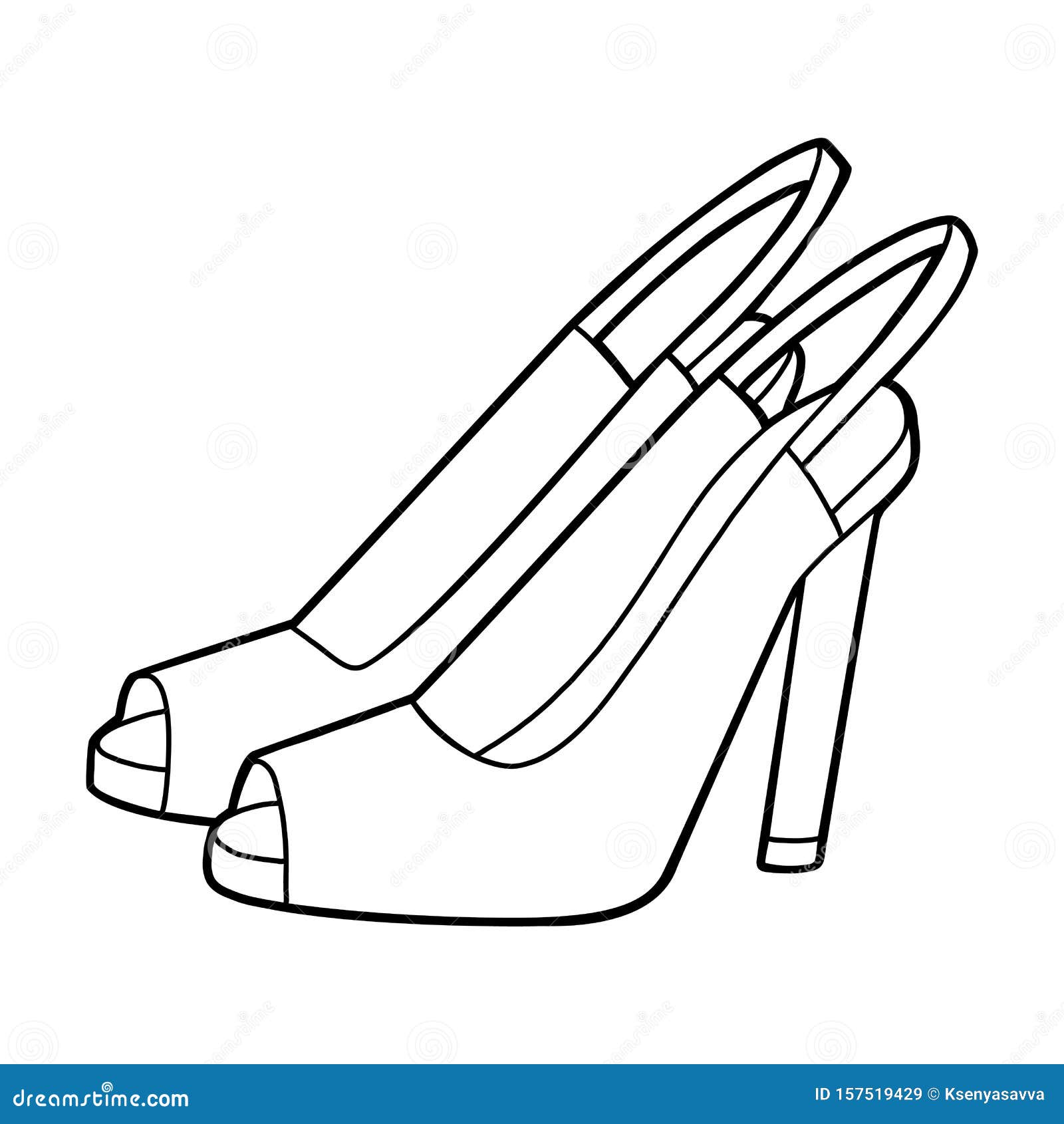 Libro De Colorear, Zapatos De Mujer De Dibujos Animados Ilustración del Vector - Ilustración de negro, juguete: 157519429 Libro De Colorear, Zapatos De Mujer De Dibujos Animados Ilustración del Vector - Ilustración de negro, juguete: 157519429