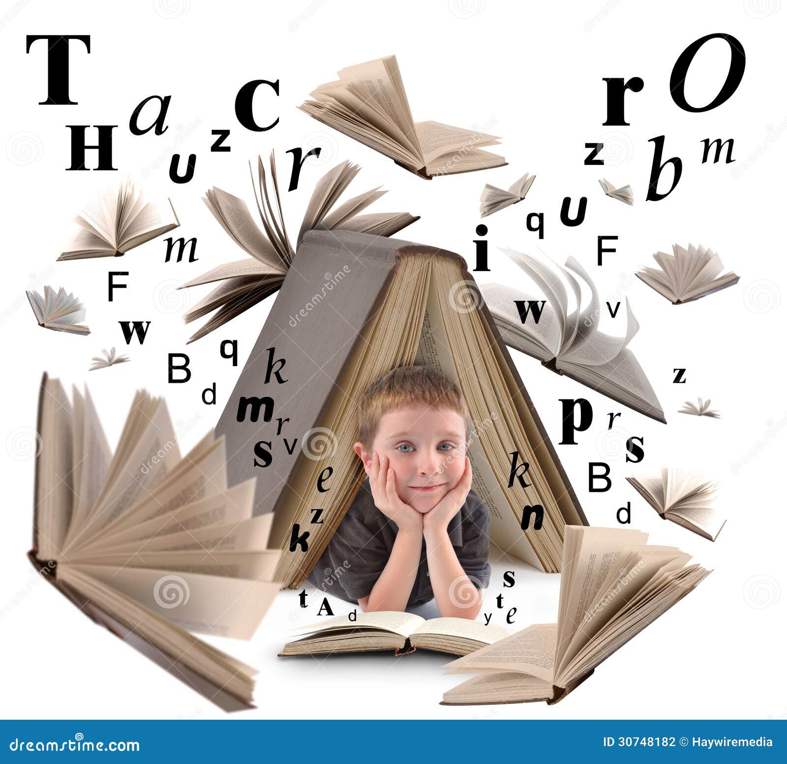 Libro De Lectura Del Escolar Con Las Letras Foto de archivo - Imagen de  alfabeto, escuela: 30748182