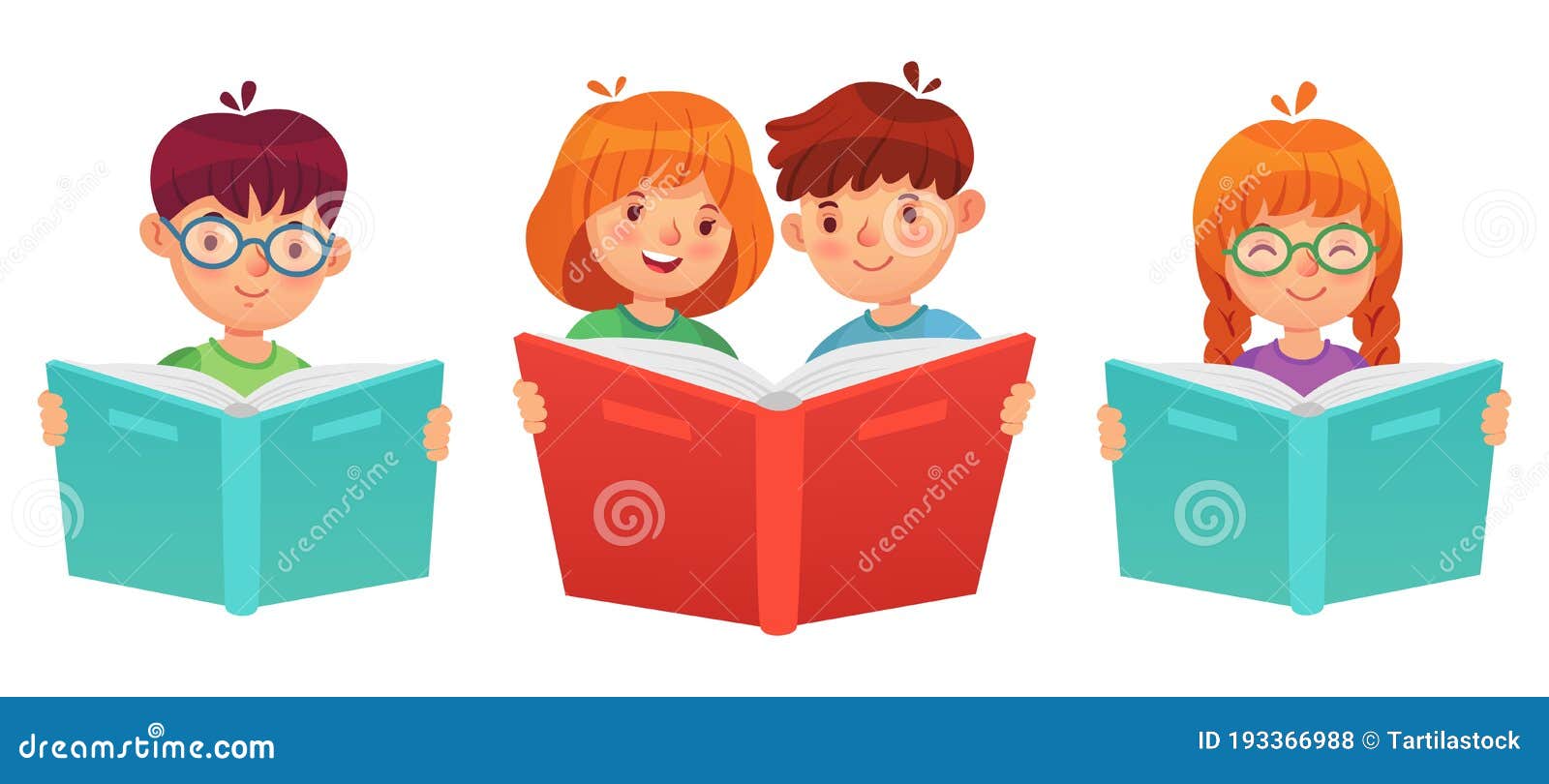 Libro De Lectura Para Niños. Ilustración De Niña Educativa Ilustración del  Vector - Ilustración de aprendizaje, textbook: 193366988