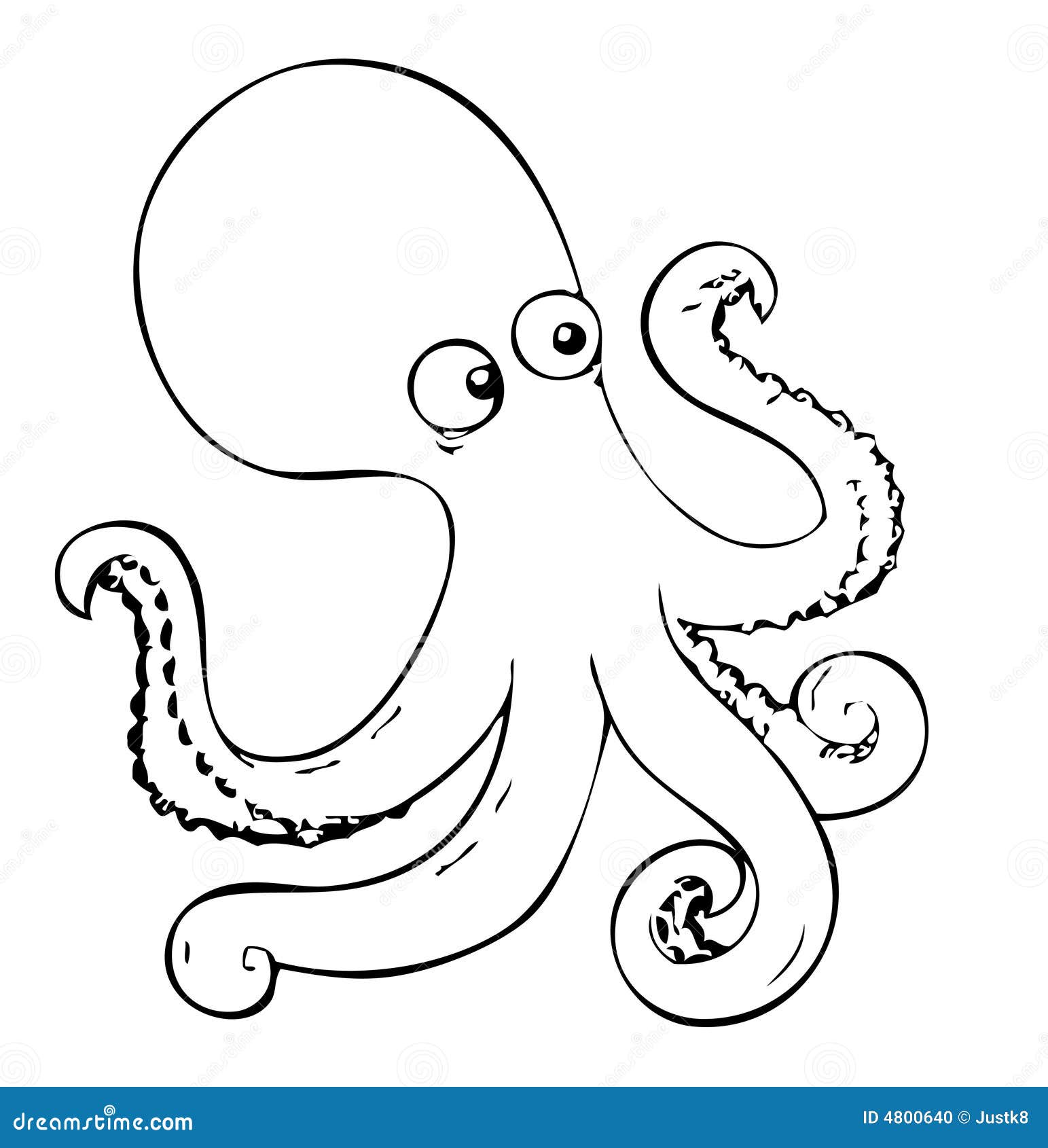 Libro di coloritura polipo Libera da Diritti