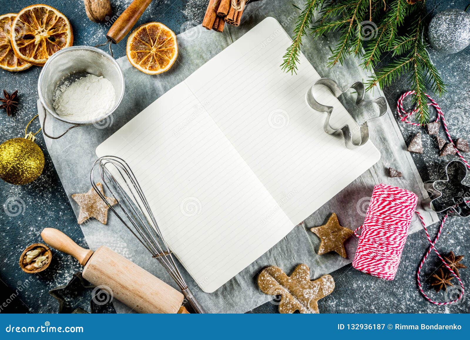 Cucina Natale Ricette.Libro Di Cucina Vuoto Per Le Ricette Di Natale Immagine Stock Immagine Di Torta Grunge 132936187