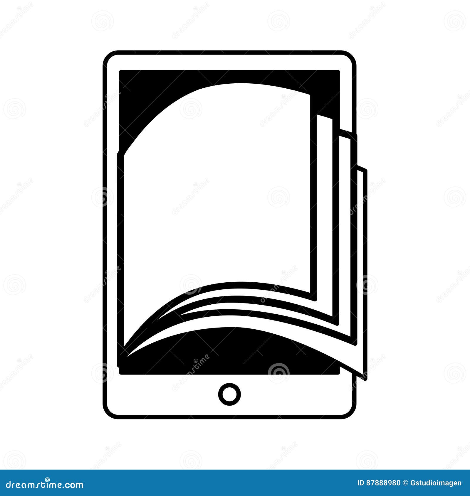 Dispositivo De Teléfono Inteligente Con El Icono De Libro